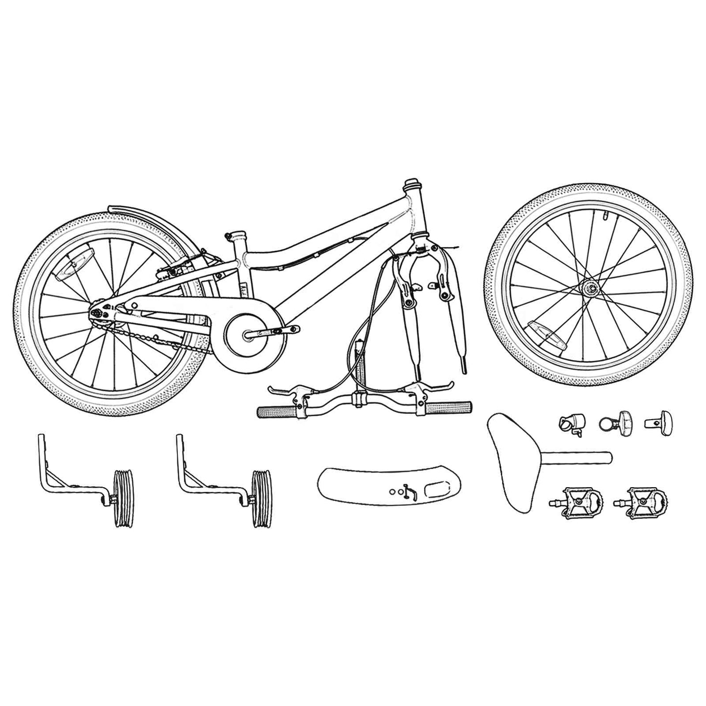 Kids Bike 16 Inches for 4-6 Years Old Dark Blue