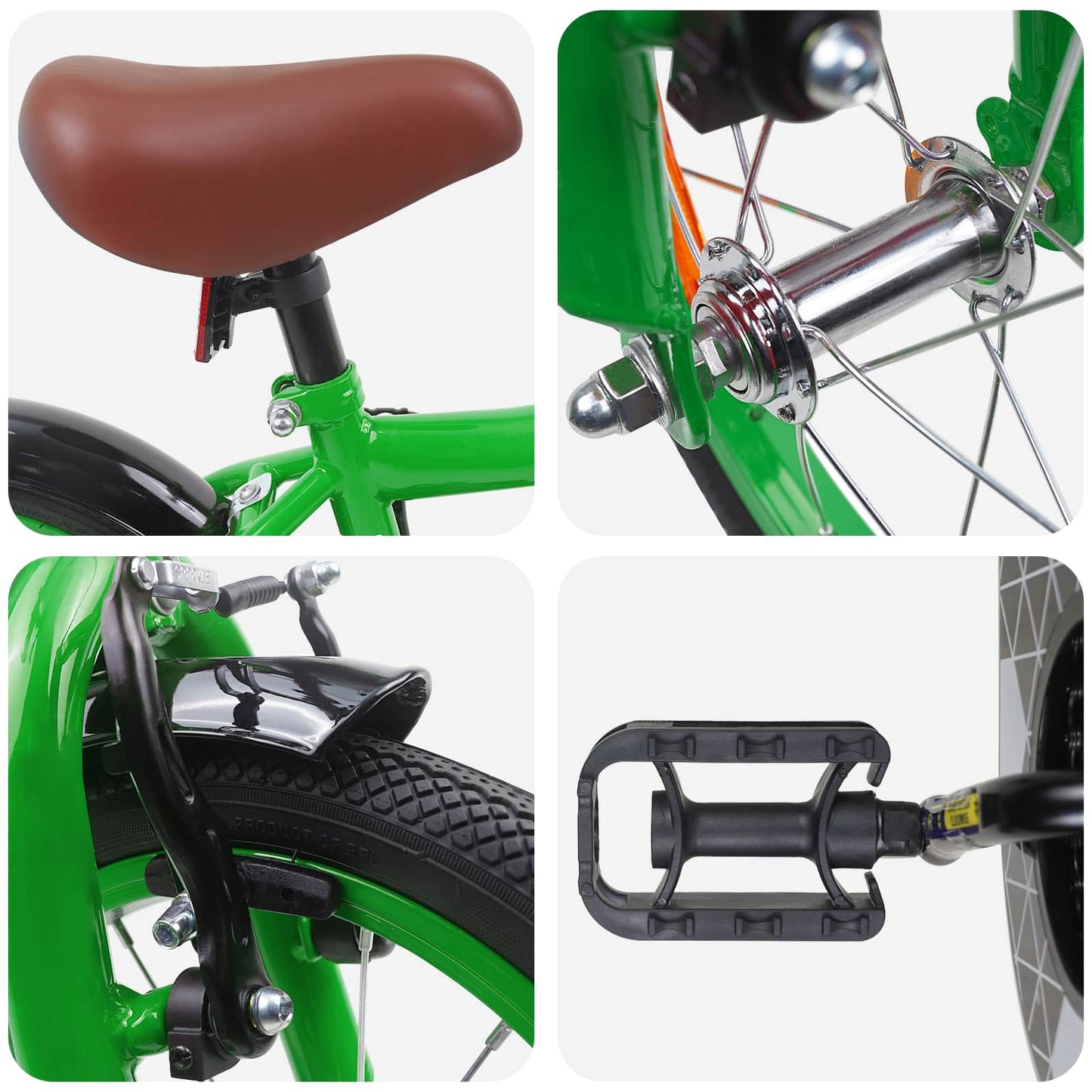 Kids Bike 16 Inches for 4-6 Years Old Green