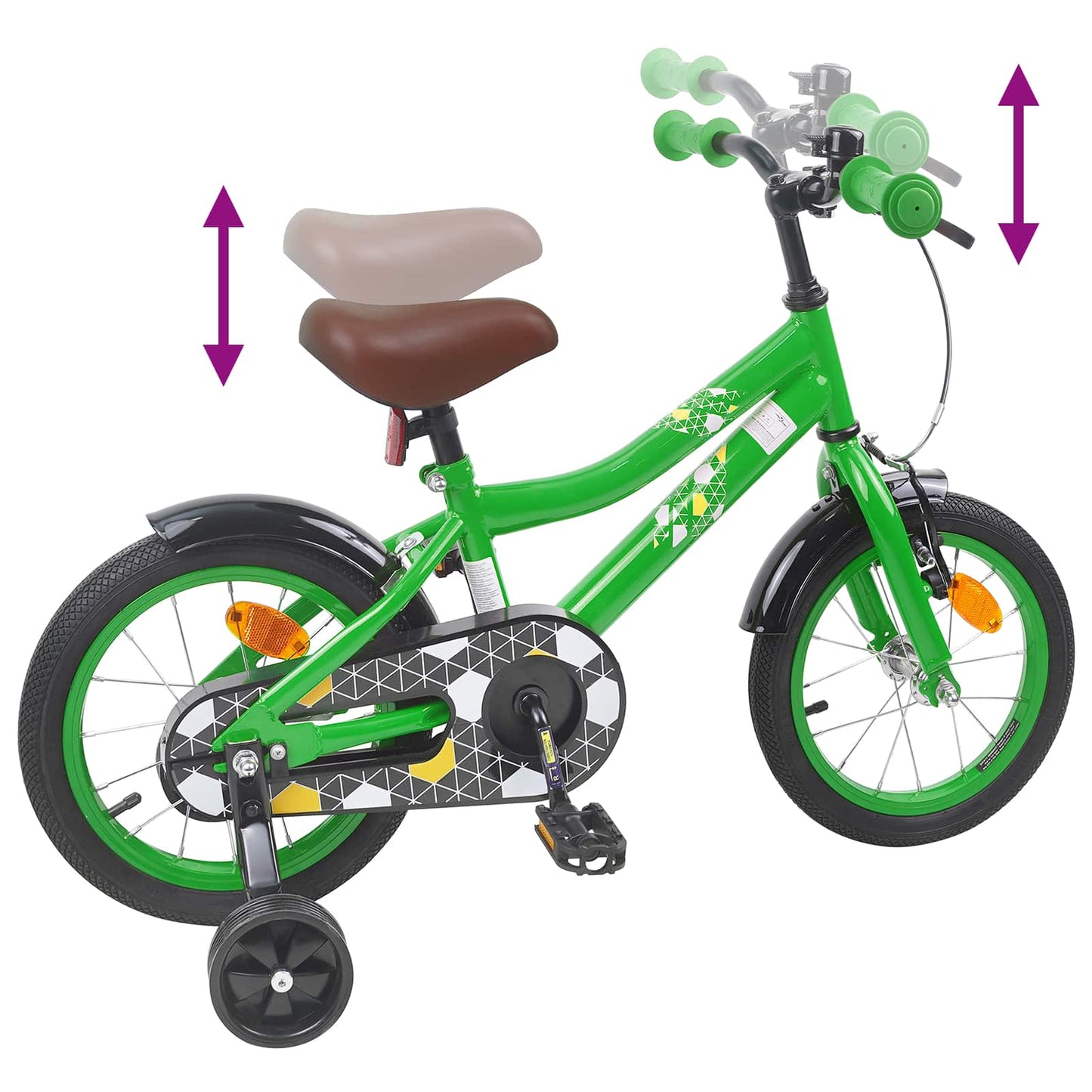 Kids Bike 16 Inches for 4-6 Years Old Green