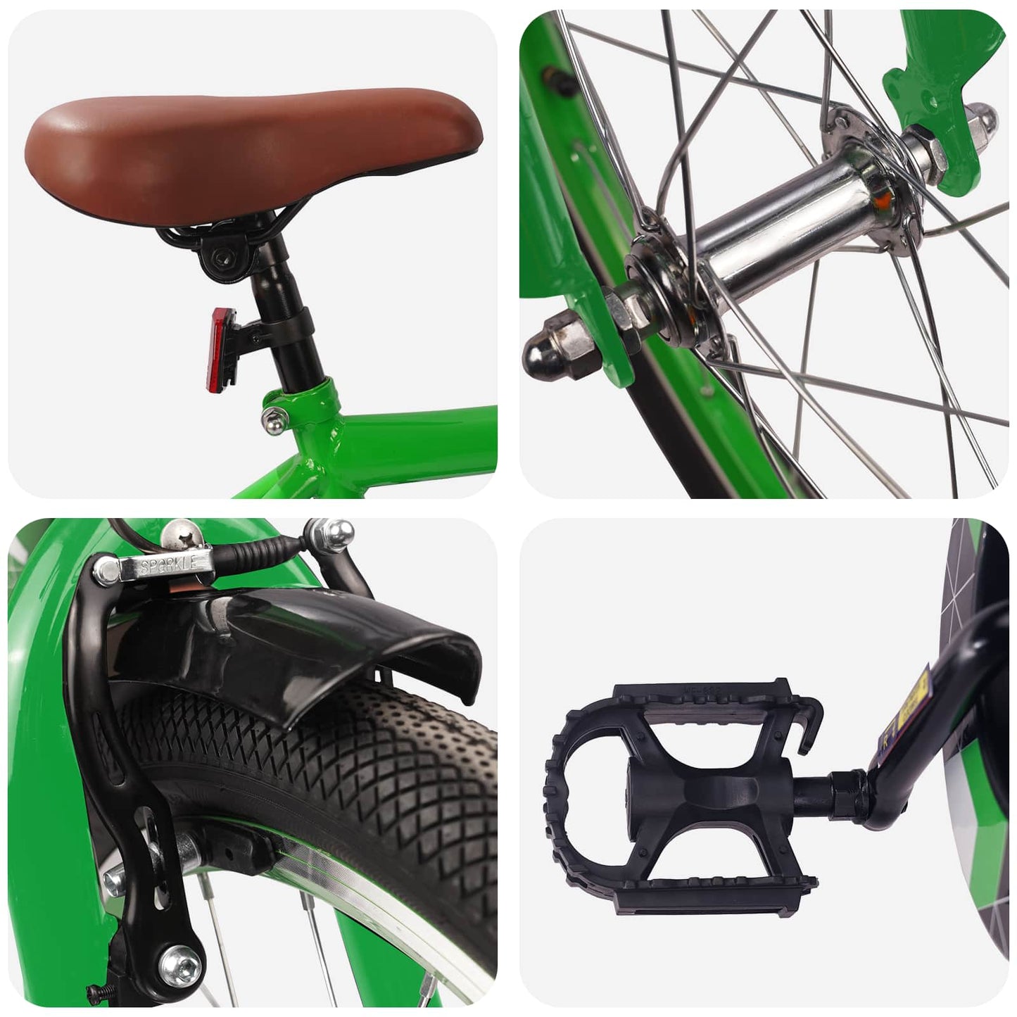 Kids Bike 20 Inches for 6-11 Years Old Green