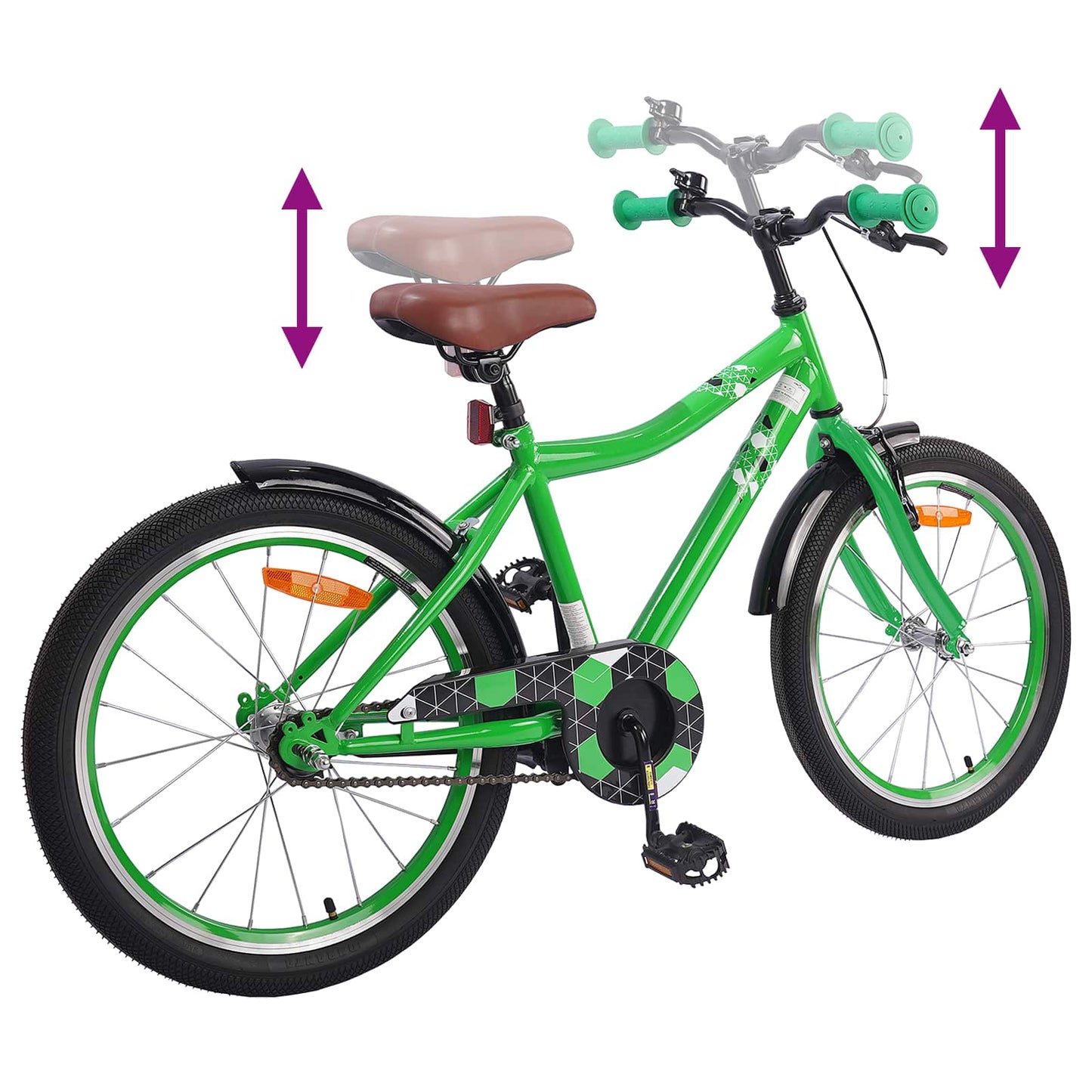 Kids Bike 20 Inches for 6-11 Years Old Green