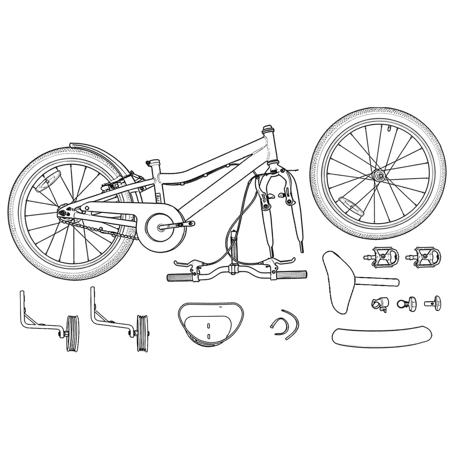 Kids Bike 16 Inches for 4-6 Years Old Pink