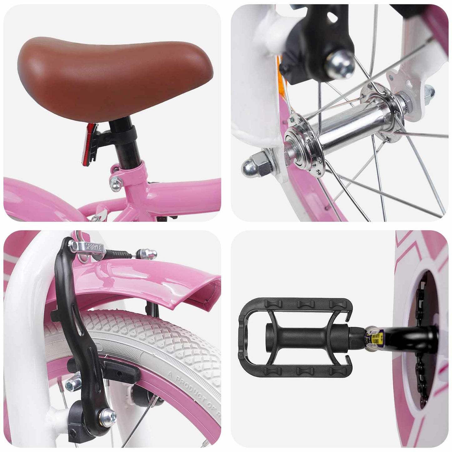 Kids Bike 16 Inches for 4-6 Years Old Light Pink