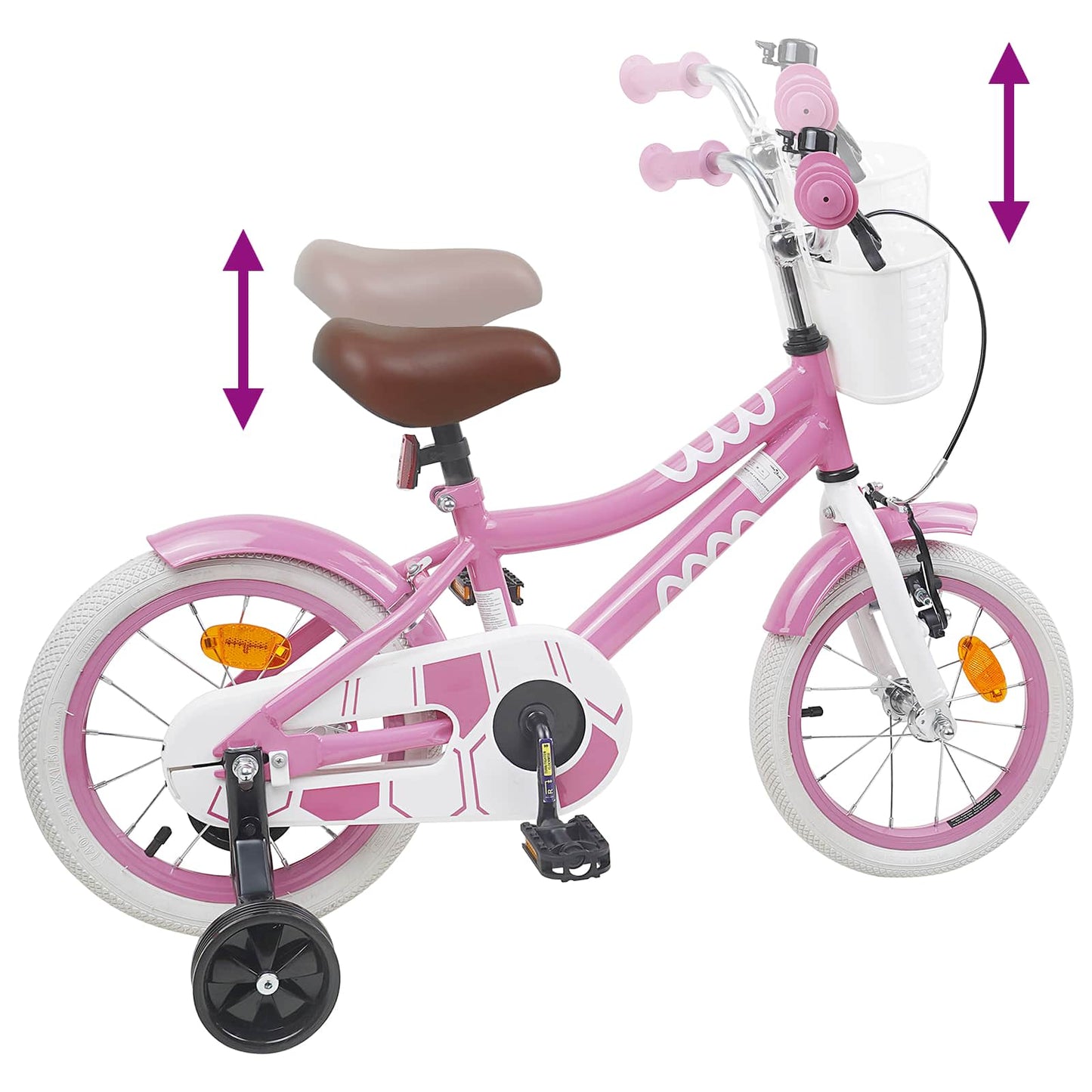 Kids Bike 16 Inches for 4-6 Years Old Light Pink