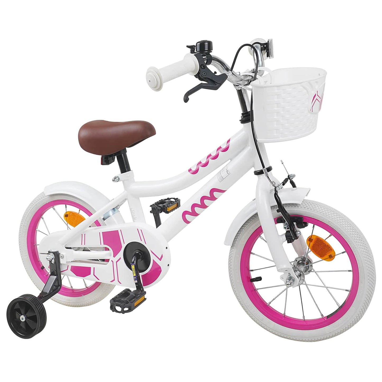 Kids Bike 14 Inches for 3-5 Years Old White