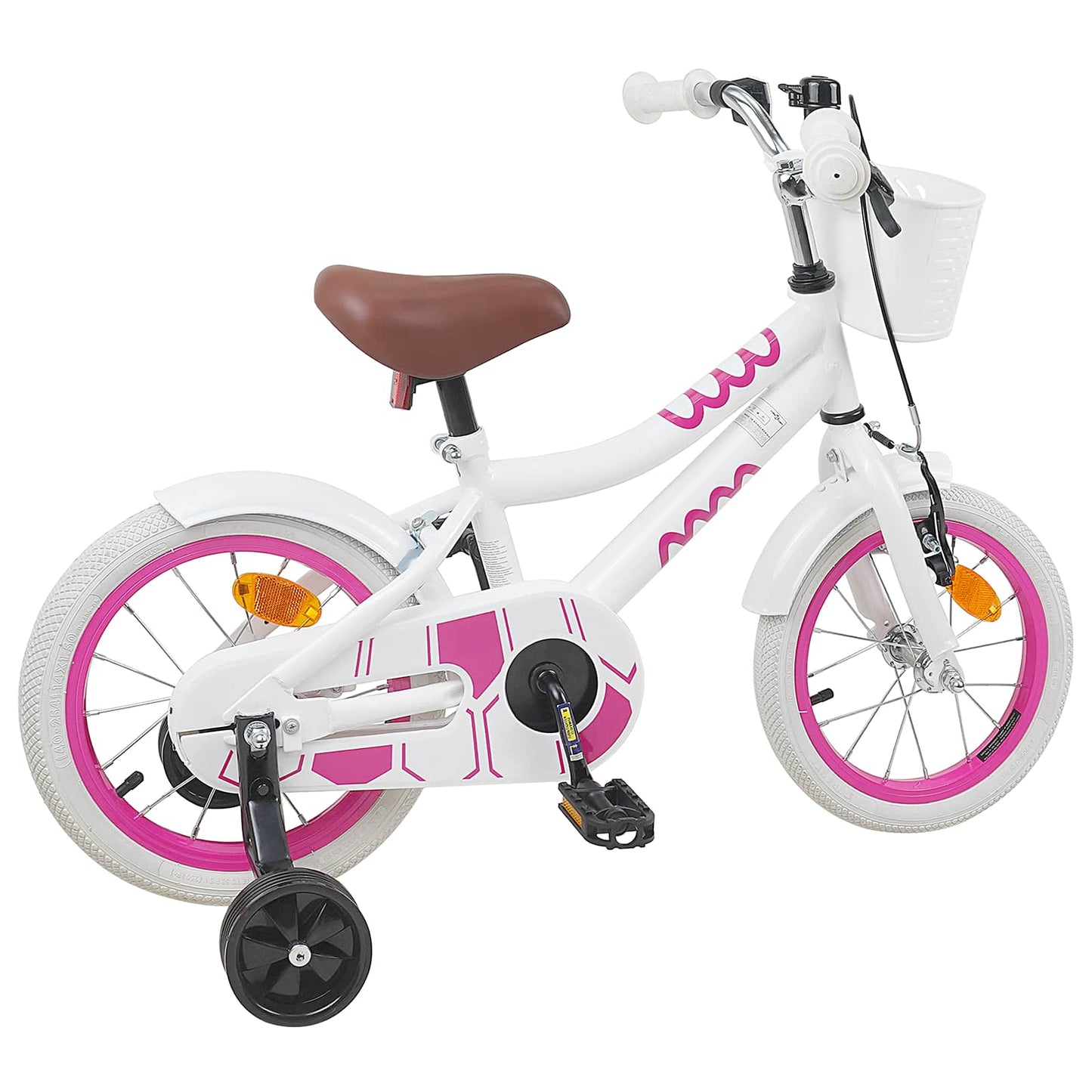 Kids Bike 14 Inches for 3-5 Years Old White
