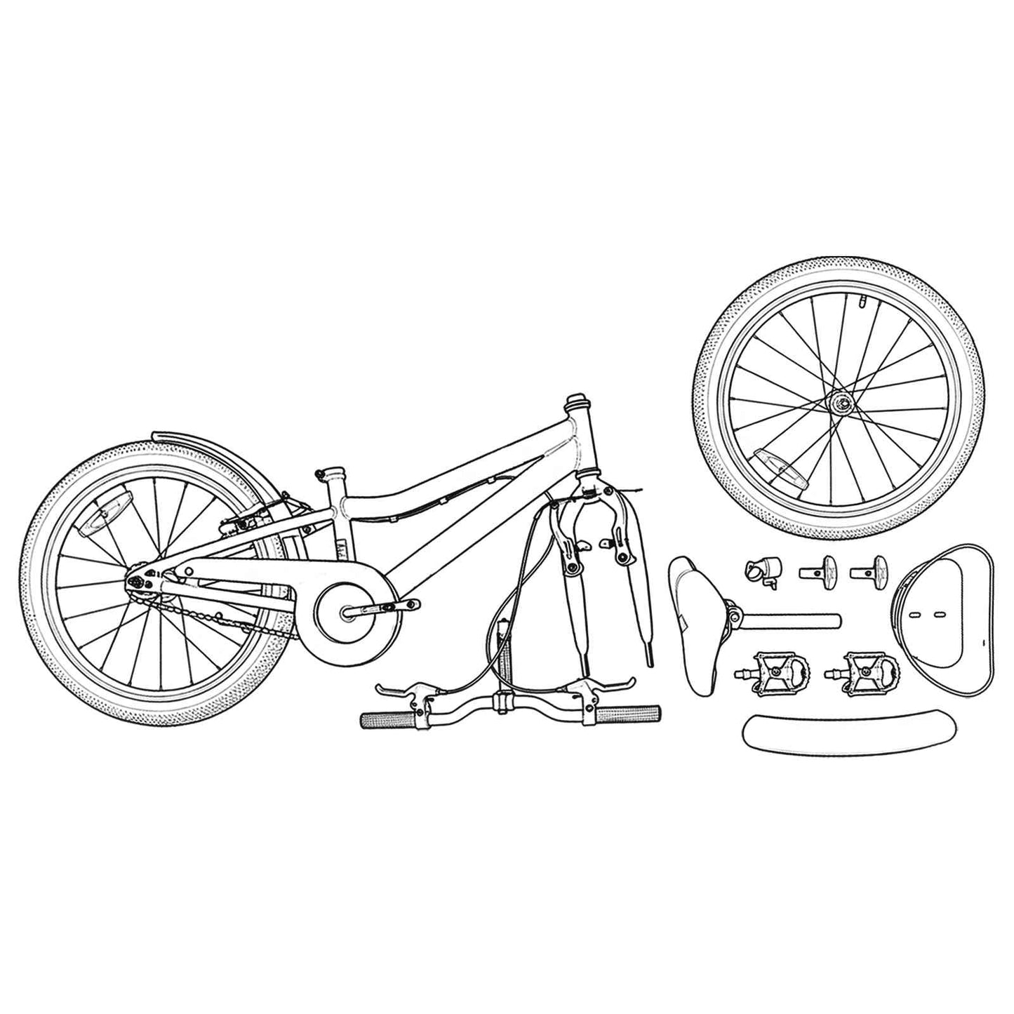 Kids Bike 20 Inches for 6-11 Years Old White