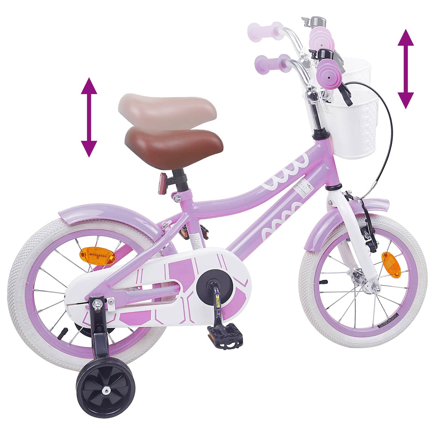 Kids Bike 12 Inches for 2-4 Years Old Purple
