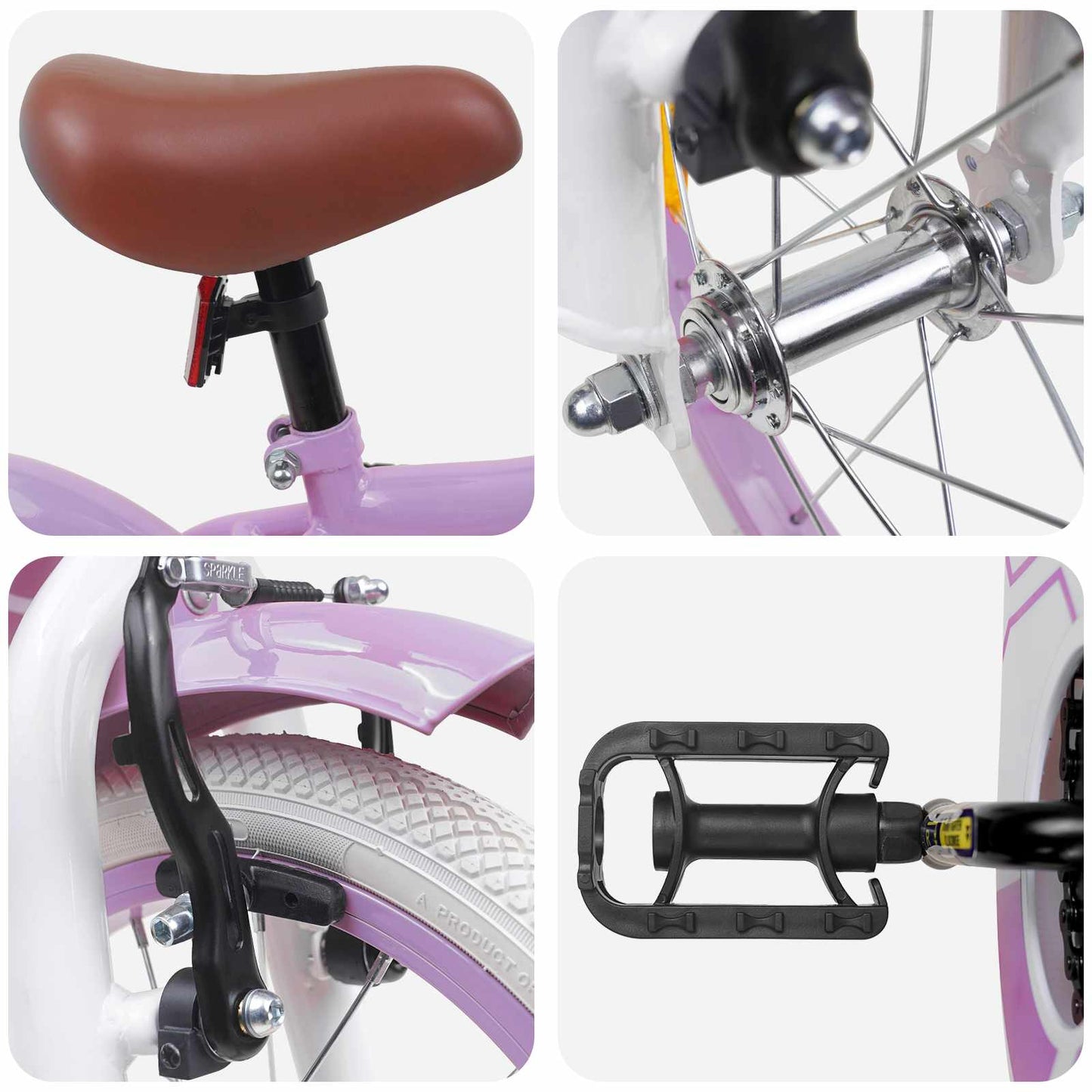 Kids Bike 16 Inches for 4-6 Years Old Purple