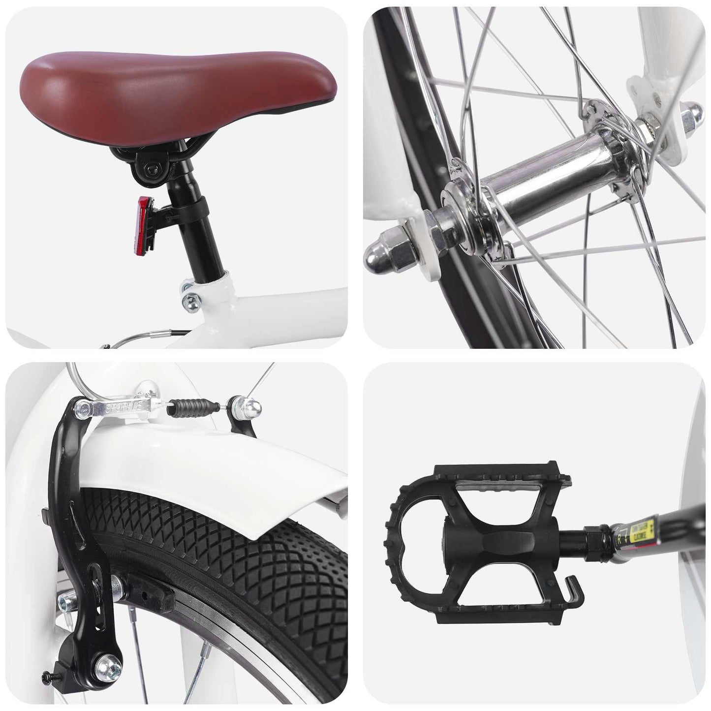 Kids Bike 24'' for 8-12 Years Old white
