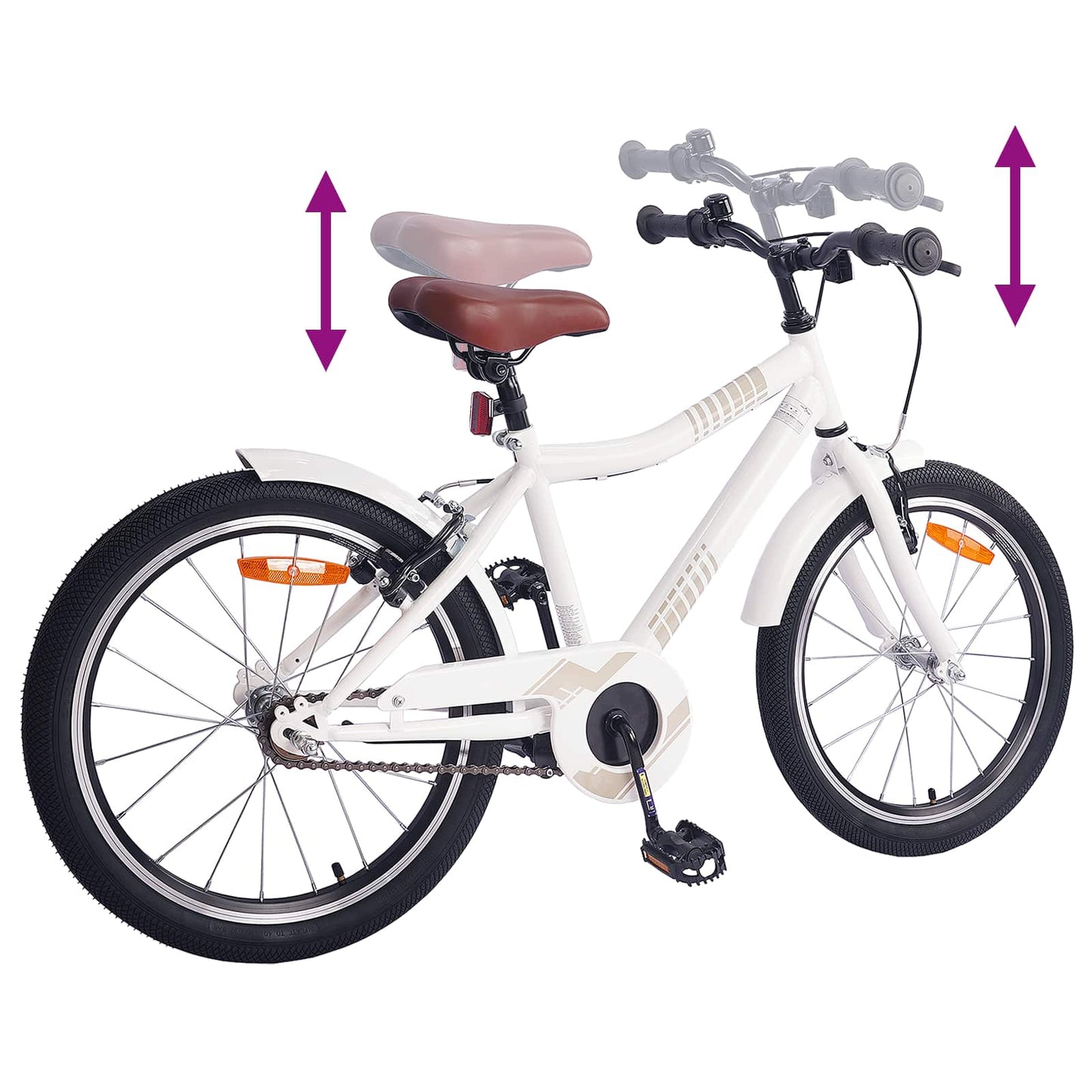 Kids Bike 24'' for 8-12 Years Old white