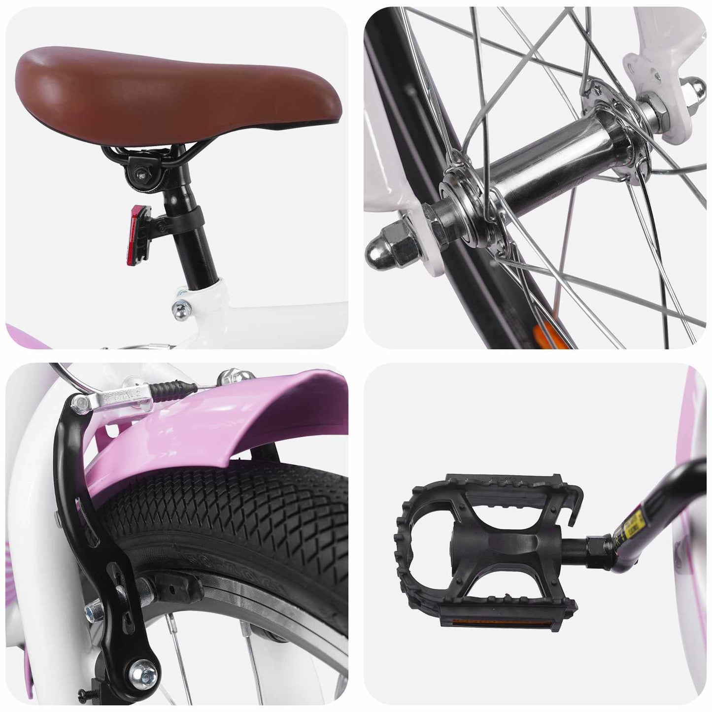 Kids Bike 24'' for 8-12 Years Old Light Pink