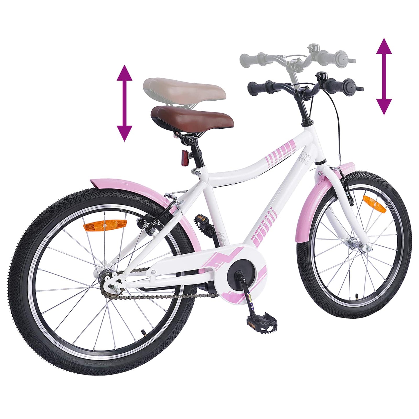 Kids Bike 24'' for 8-12 Years Old Light Pink