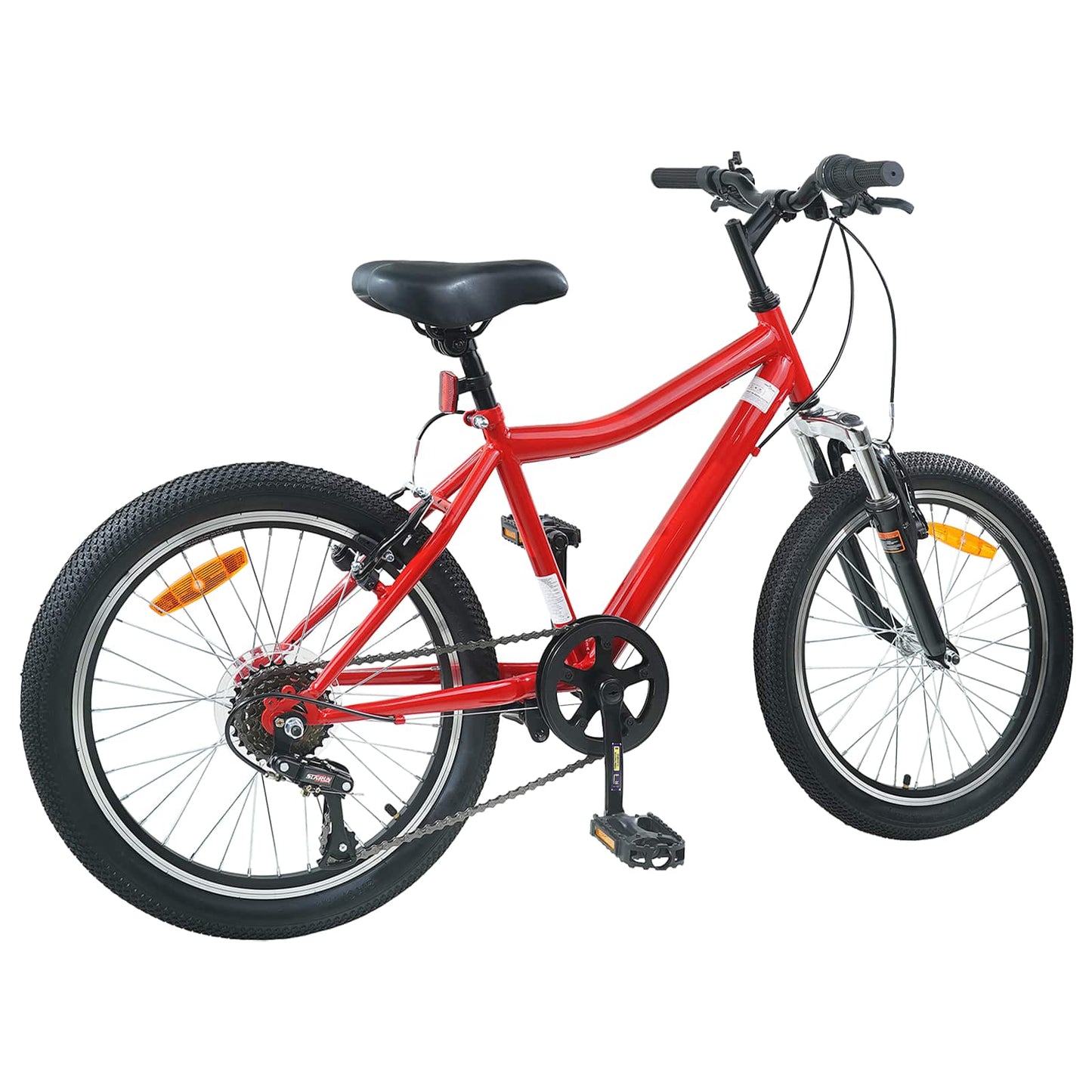 Kids Bike 24'' 6-Speed for 8-12 Years Old Red