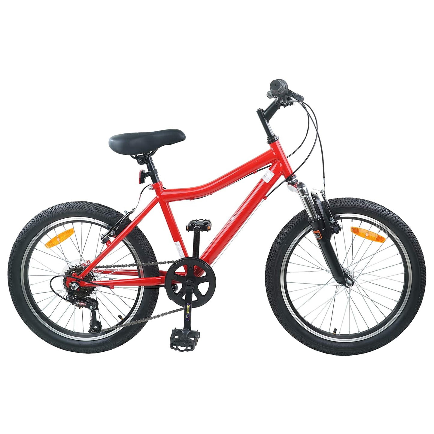 Kids Bike 24'' 6-Speed for 8-12 Years Old Red