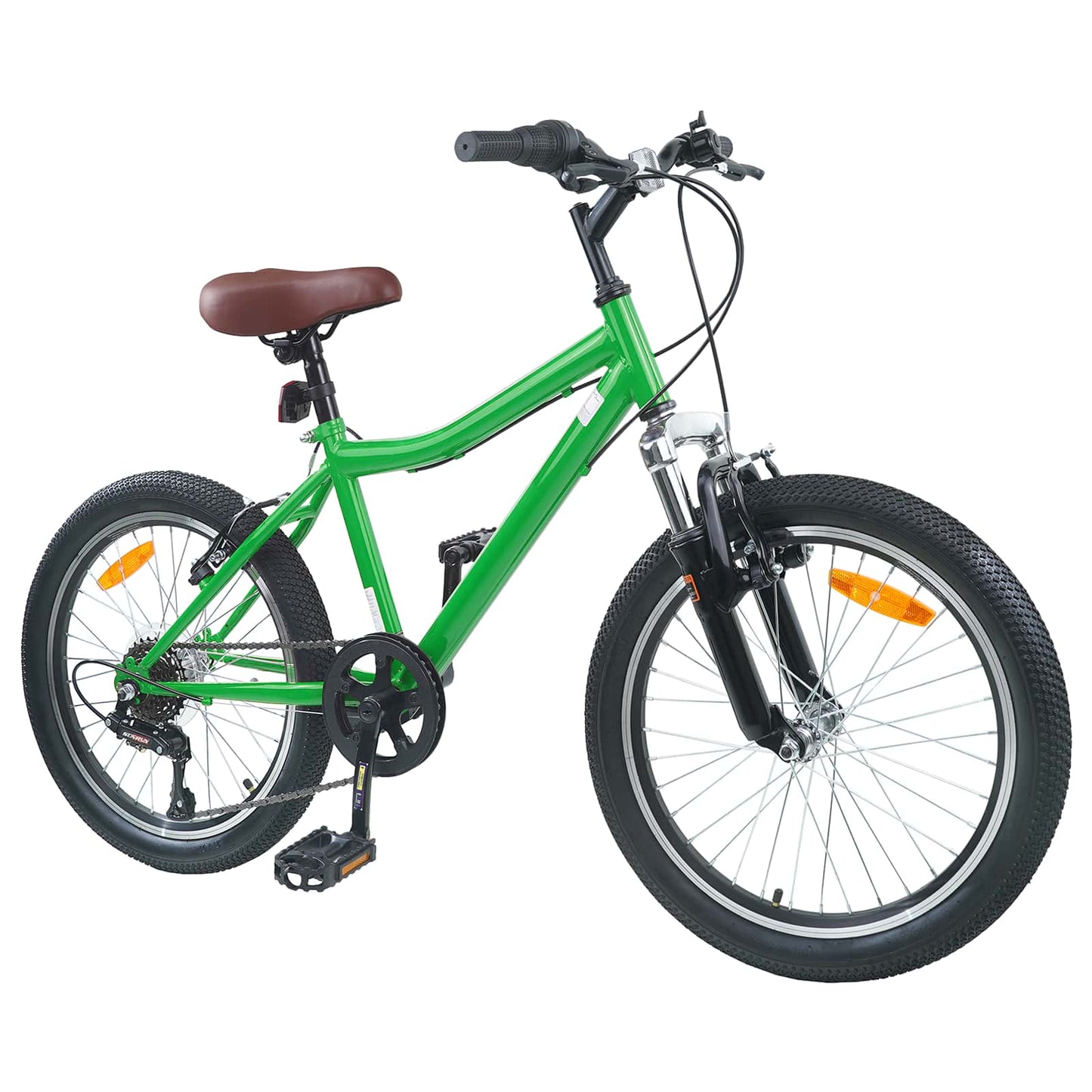 Kids Bike 24'' 6-Speed for 8-12 Years Old Green