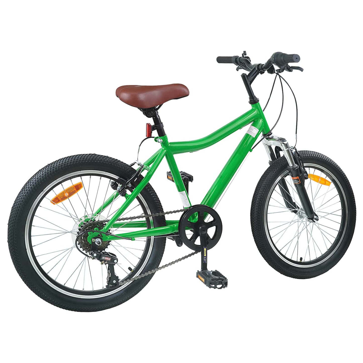 Kids Bike 24'' 6-Speed for 8-12 Years Old Green
