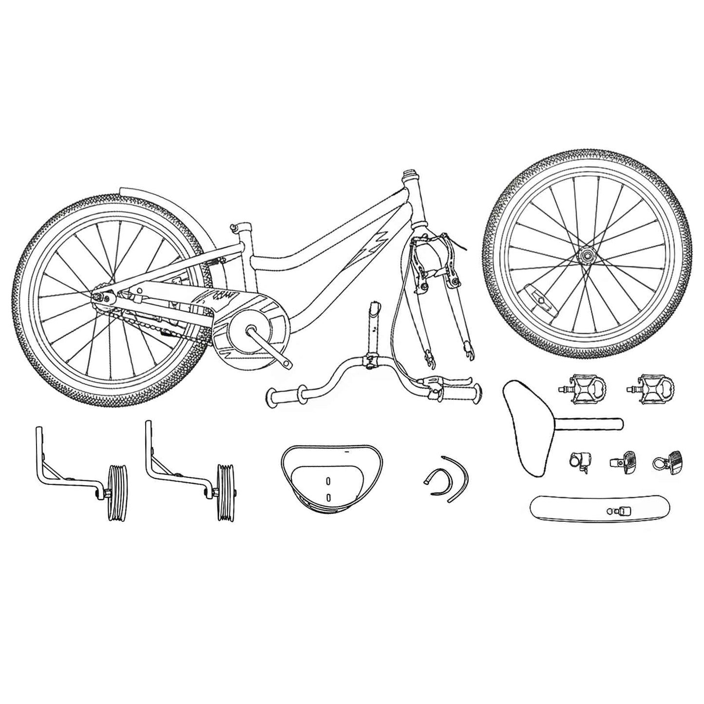 Kids Bike 12 Inches for 2-4 Years Old Light Pink