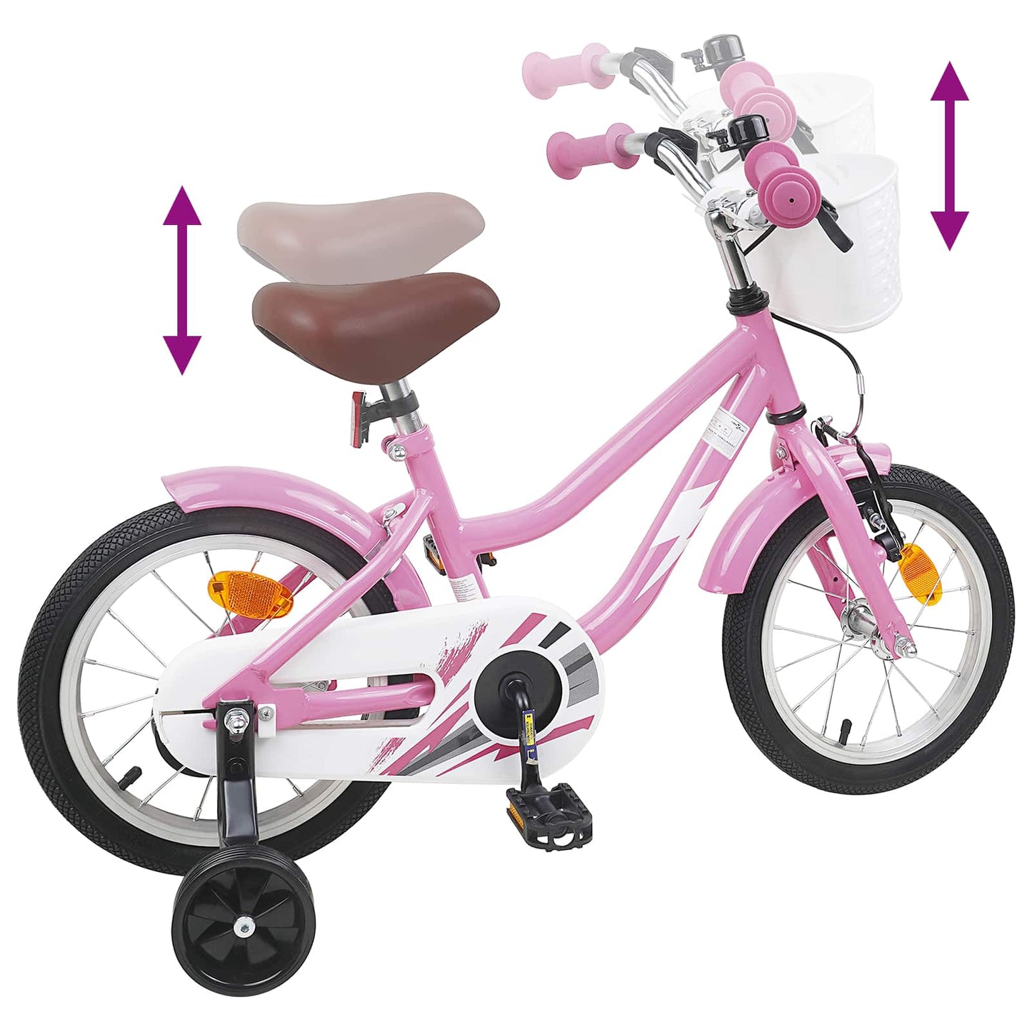Kids Bike 16 Inches for 4-6 Years Old Light Pink
