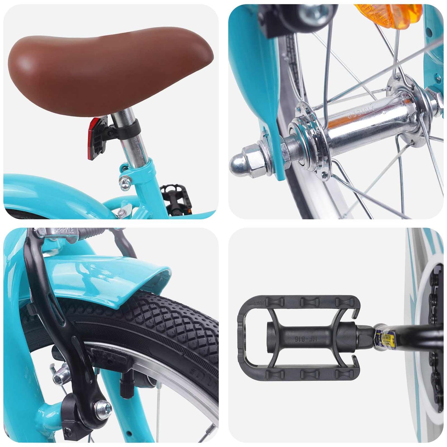 Kids Bike 14 Inches for 3-5 Years Old Light Blue