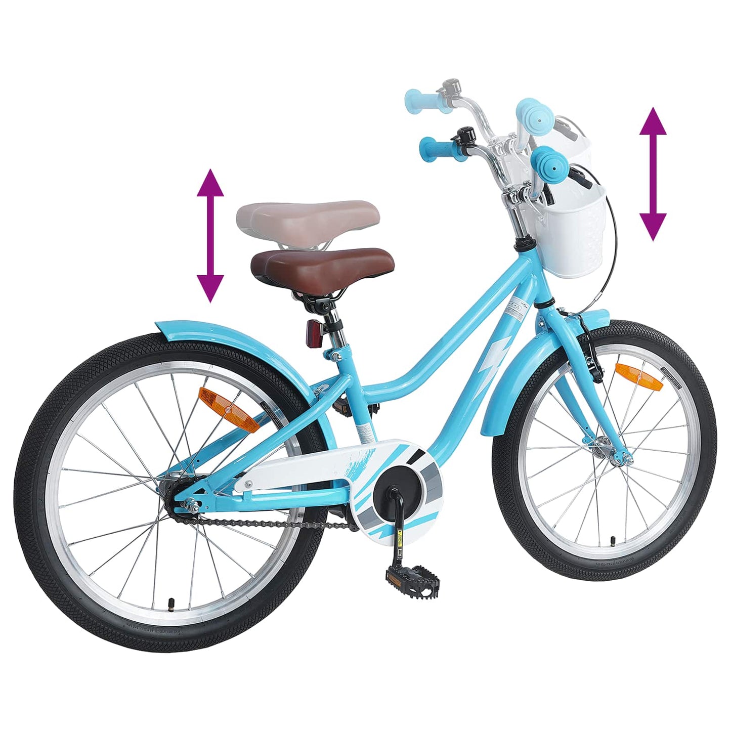Kids Bike 20 Inches for 6-11 Years Old Light Blue