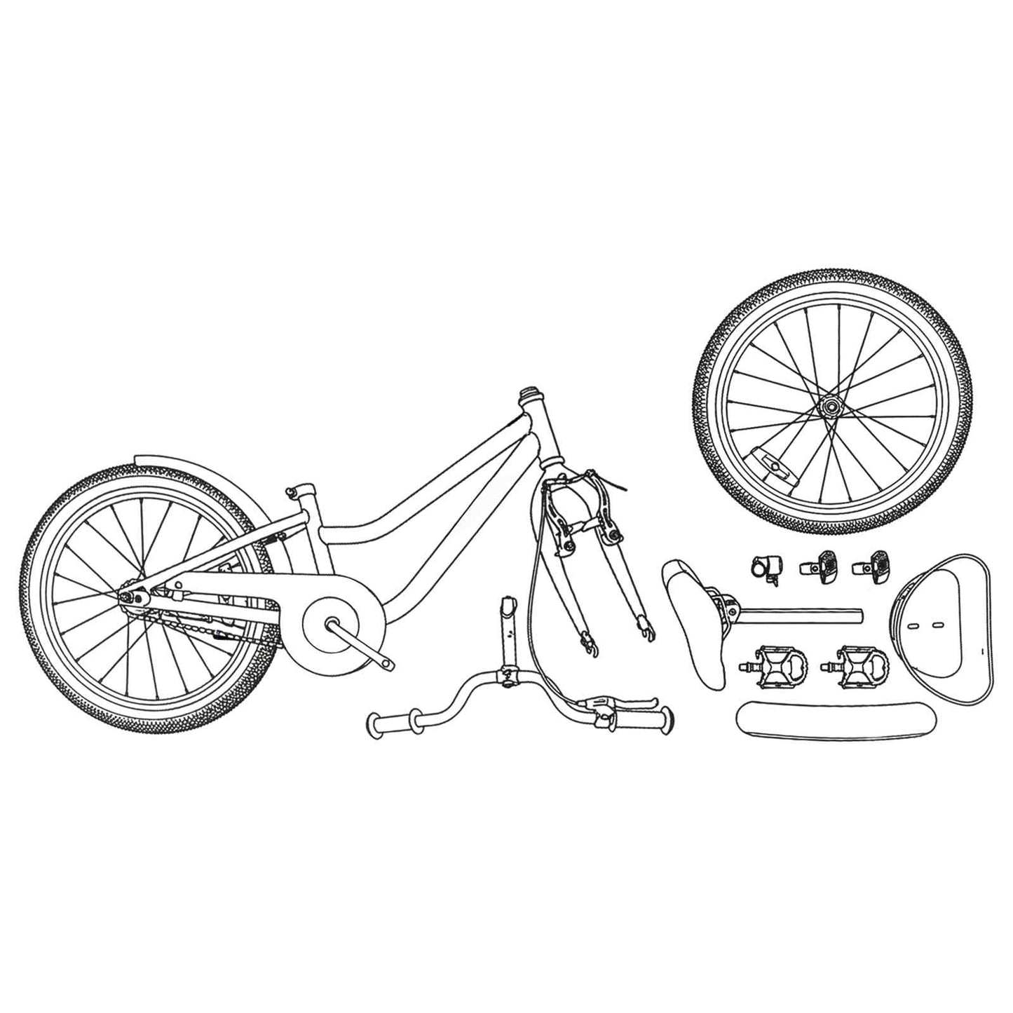 Kids Bike 20 Inches for 6-11 Years Old White