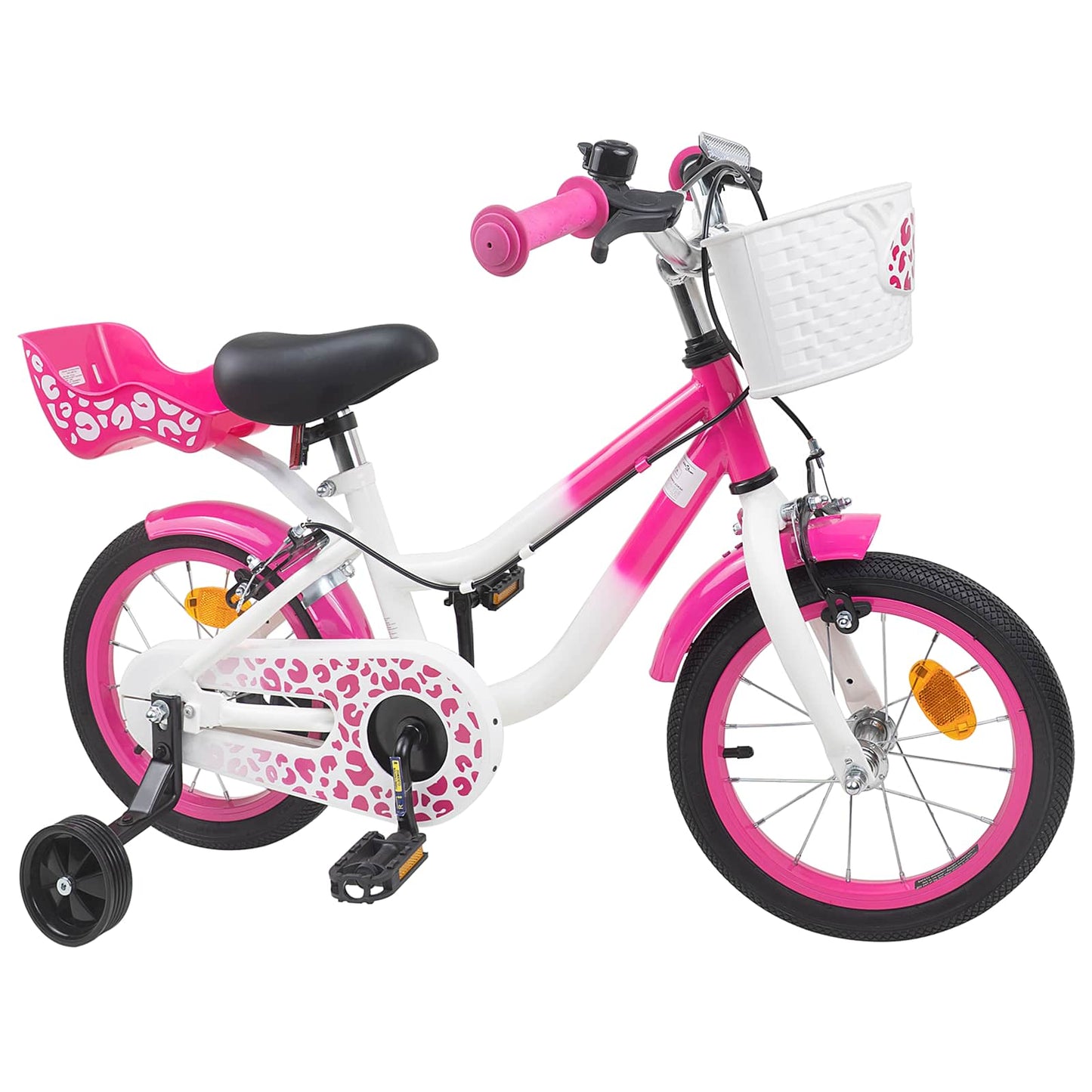 Kids Bike with Training Wheels 12 Inches for 2-4 Years Old Pink