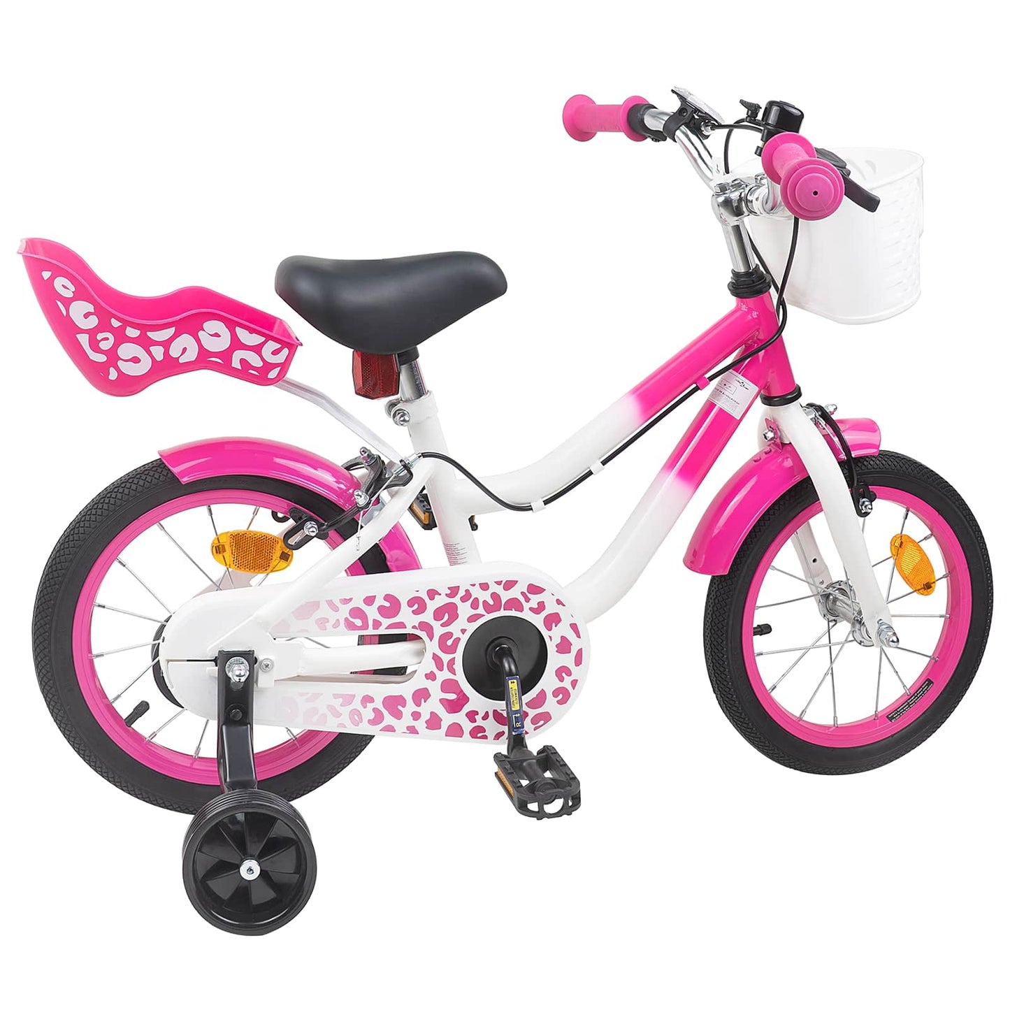 Kids Bike with Training Wheels 12 Inches for 2-4 Years Old Pink