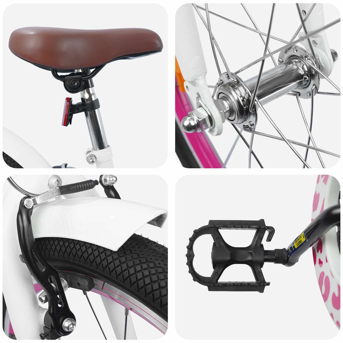 Kids Bike 20 Inches for 6-11 Years Old White