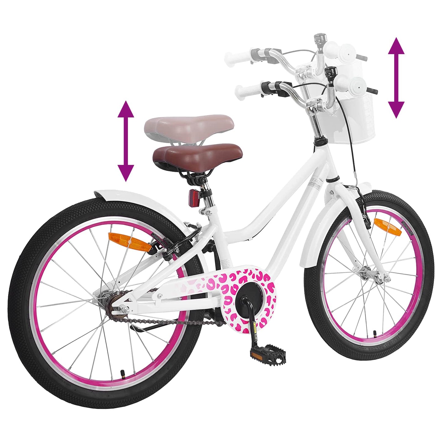 Kids Bike 20 Inches for 6-11 Years Old White