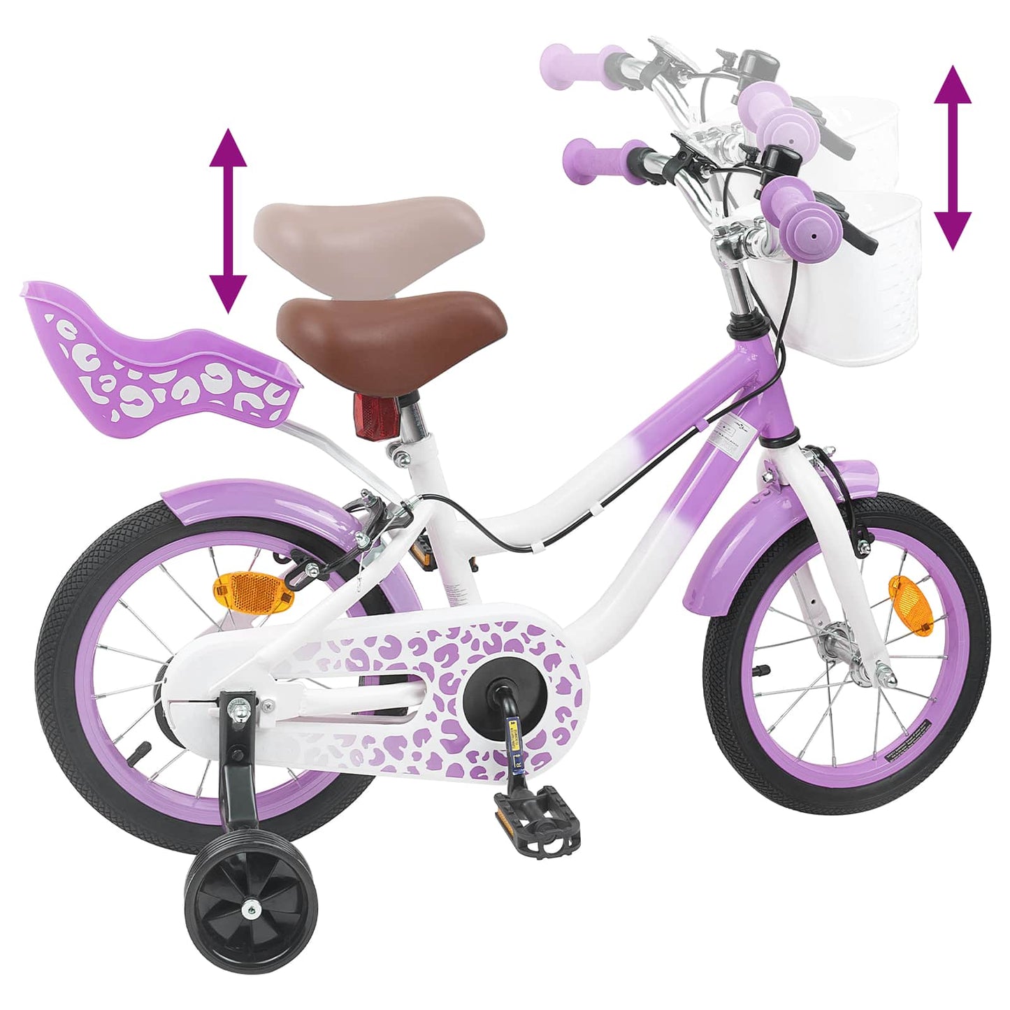 Kids Bike 14 Inches for 3-5 Years Old Purple