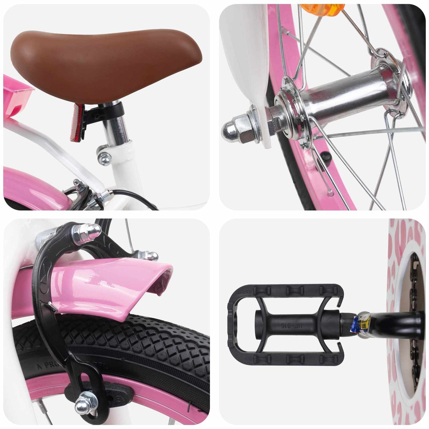 Kids Bike 16 Inches for 4-6 Years Old Light Pink