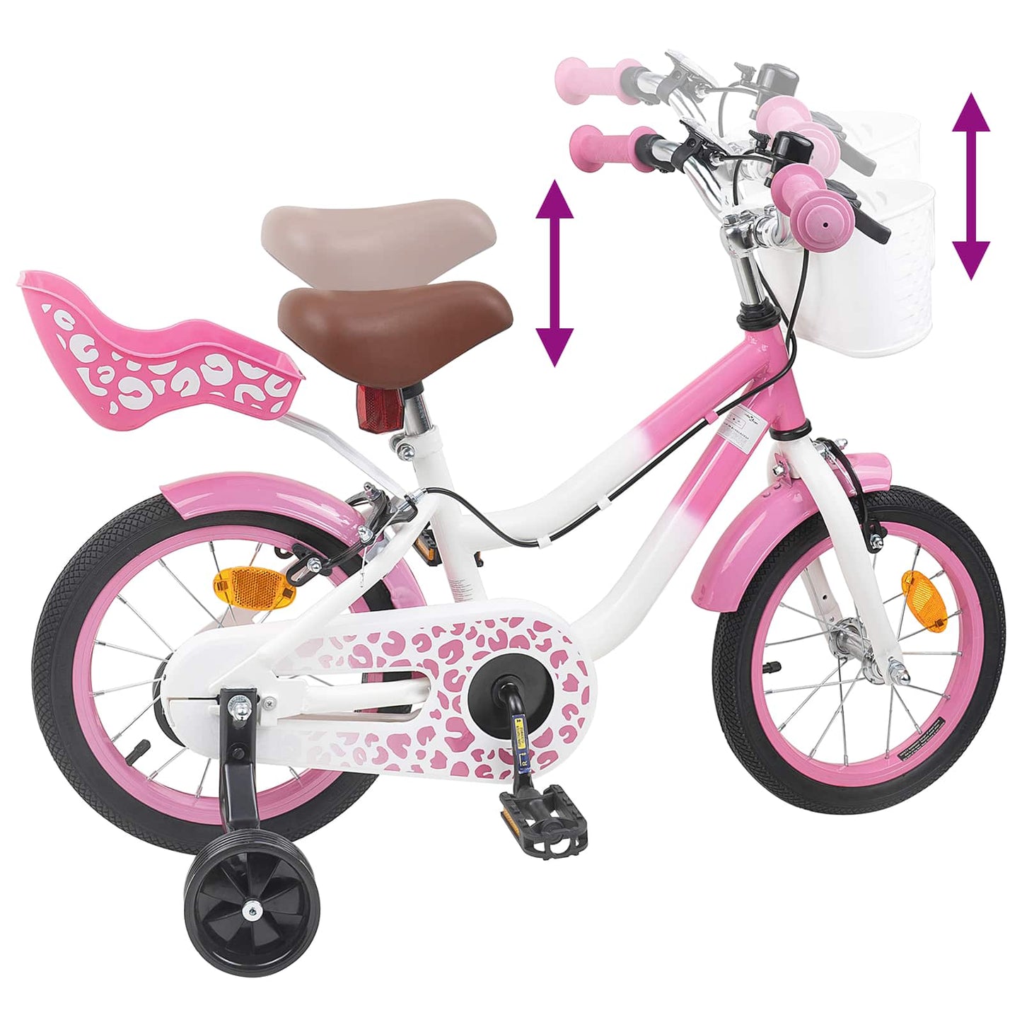 Kids Bike 16 Inches for 4-6 Years Old Light Pink