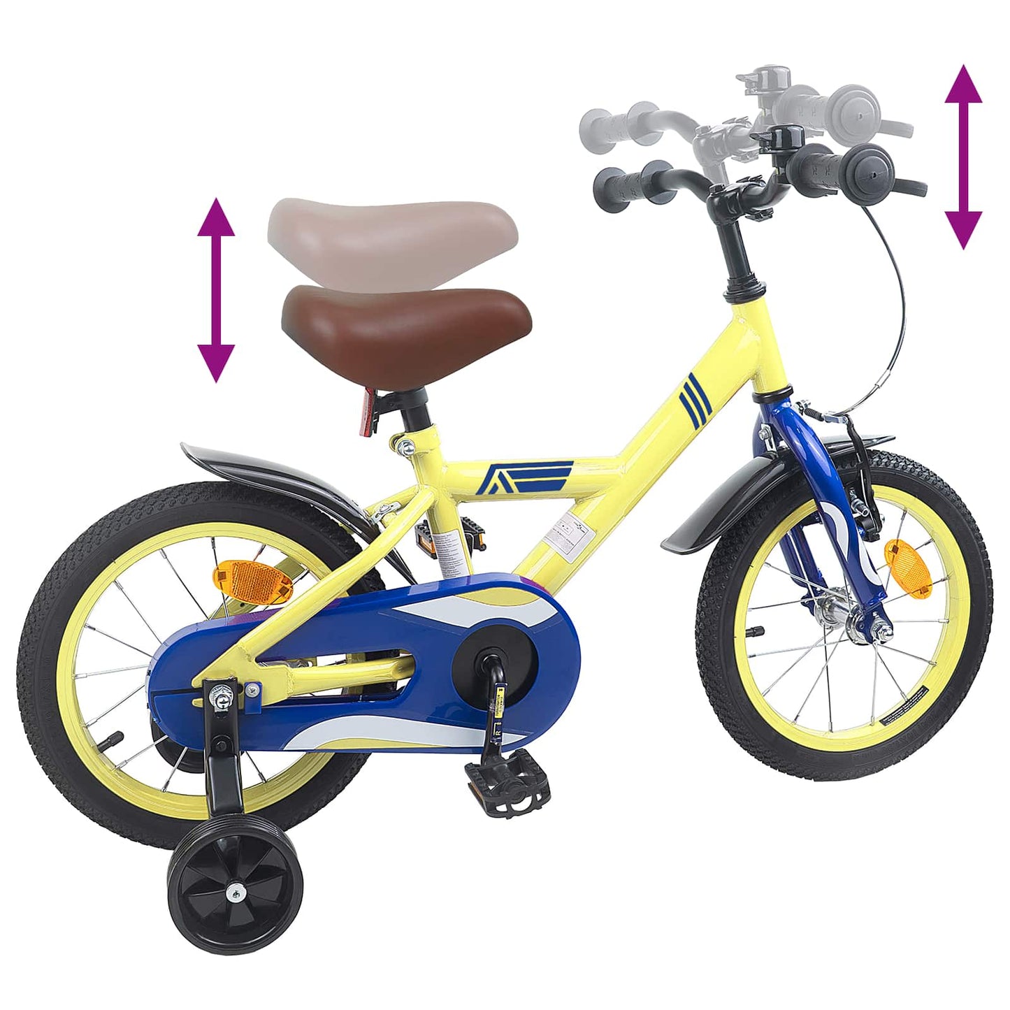 Kids Bike 16 Inches for 4-6 Years Old Yellow