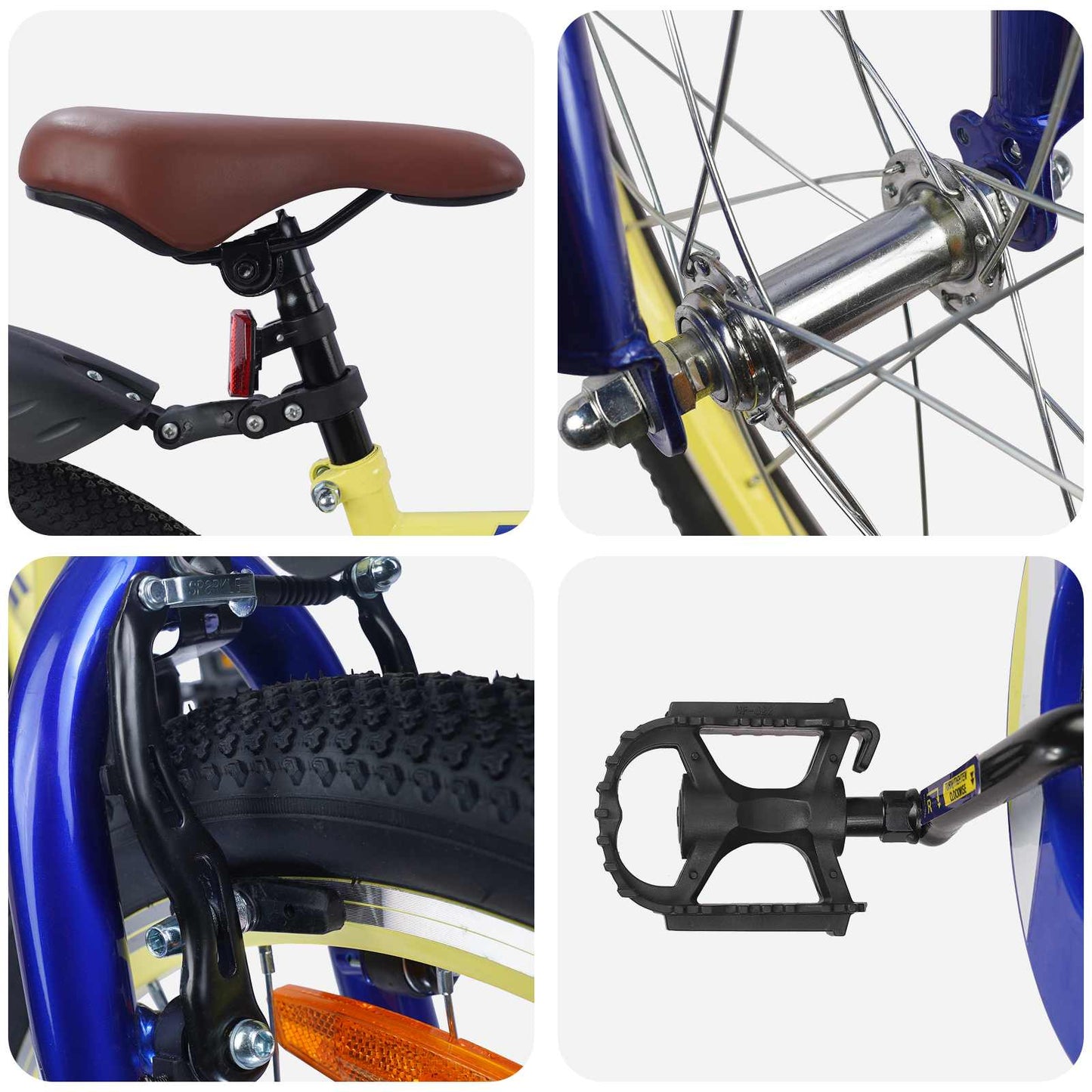 Kids Bike 18 Inches for 5-7 Years Old Yellow