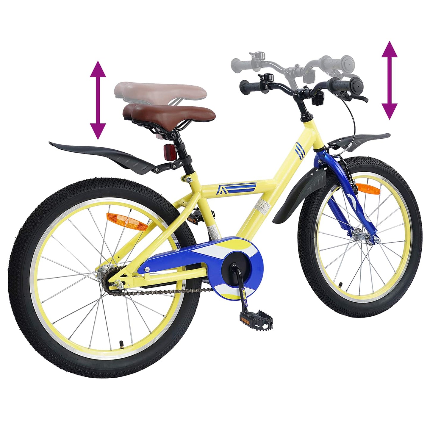 Kids Bike 18 Inches for 5-7 Years Old Yellow