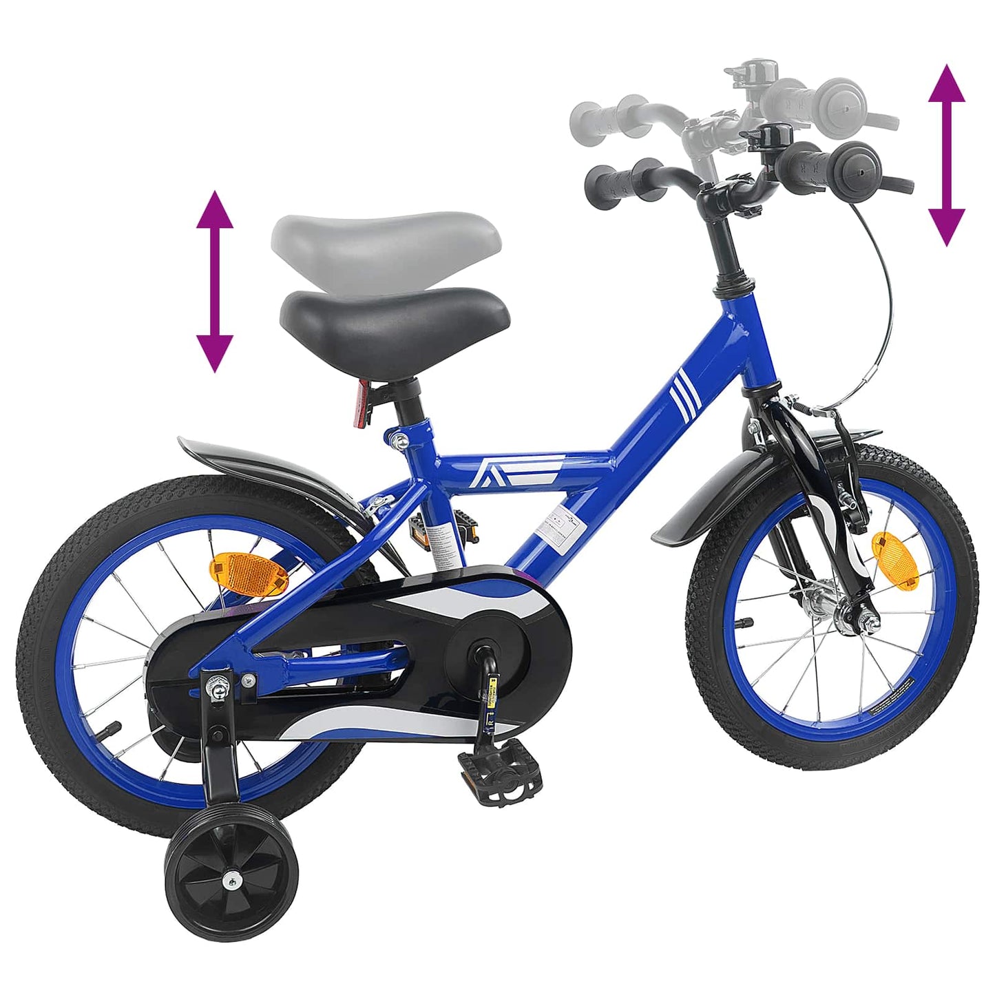 Kids Bike 14 Inches for 3-5 Years Old Dark Blue