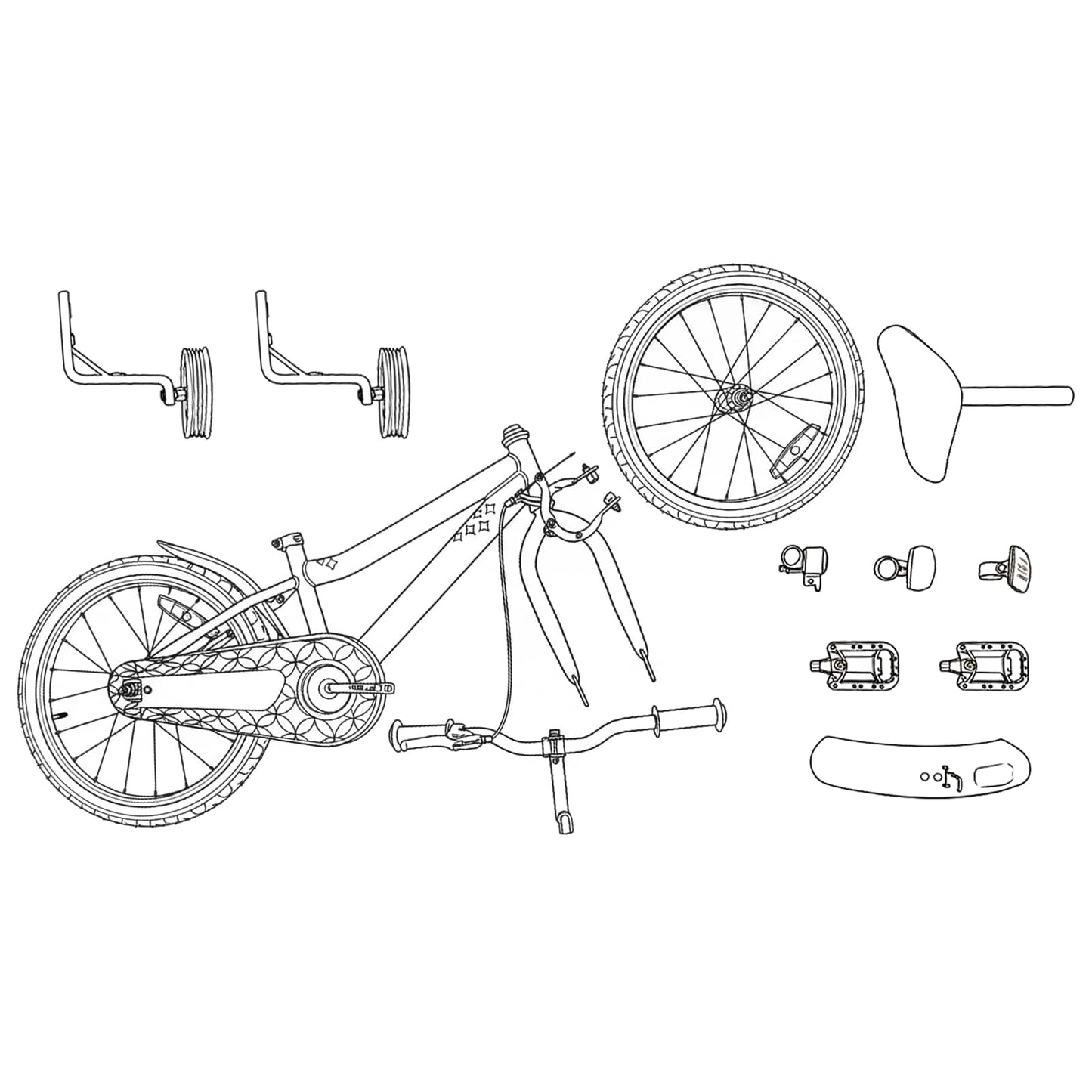 Kids Bike 14 Inches for 3-5 Years Old Dark Blue