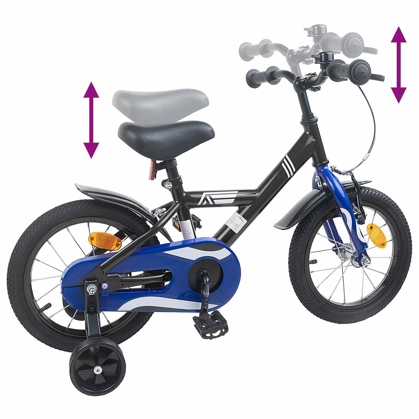 Kids Bike 16 Inches for 4-6 Years Old Black
