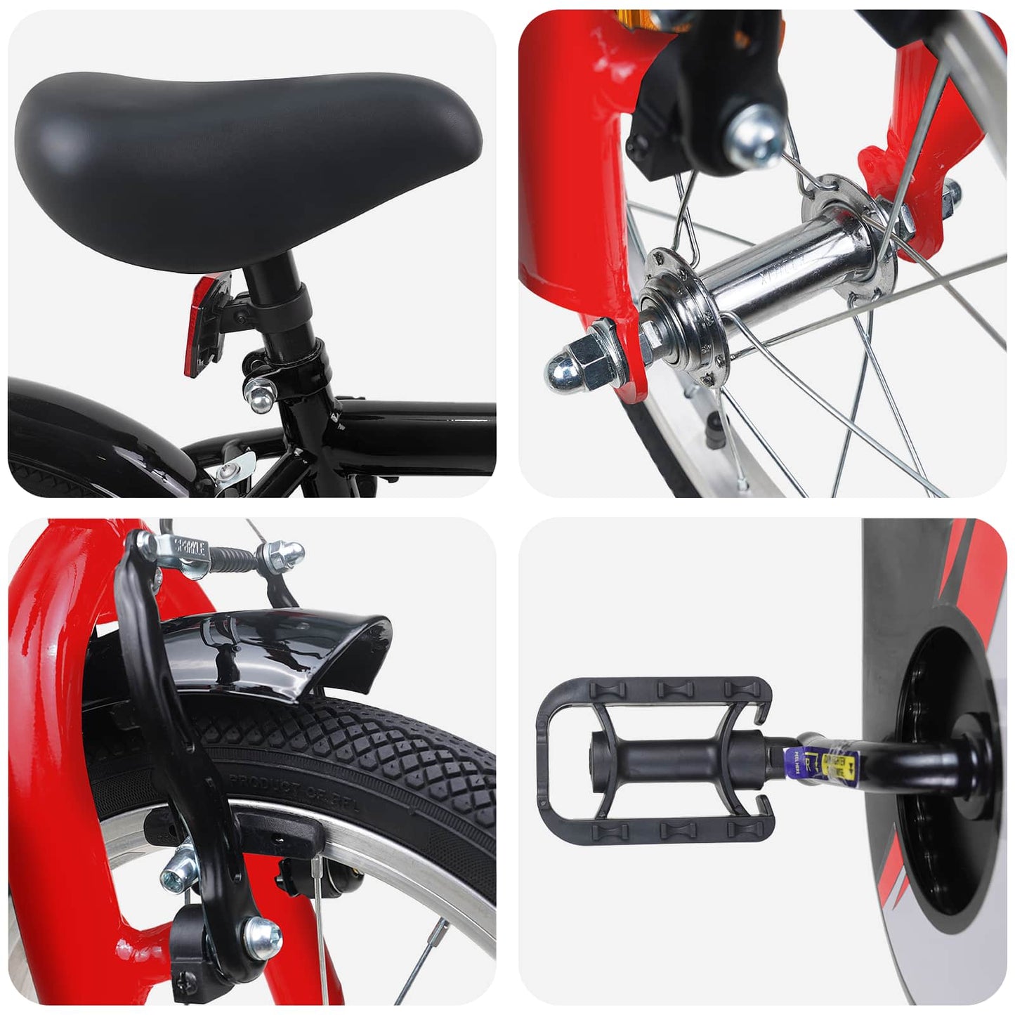Kids Bike 12 Inches for 2-4 Years Old Black