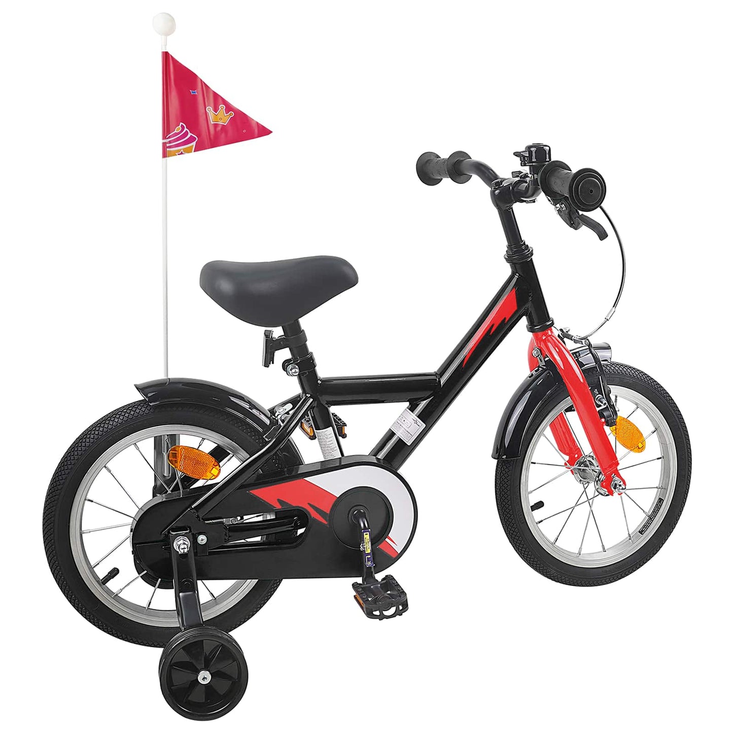 Kids Bike 14 Inches for 3-5 Years Old Black