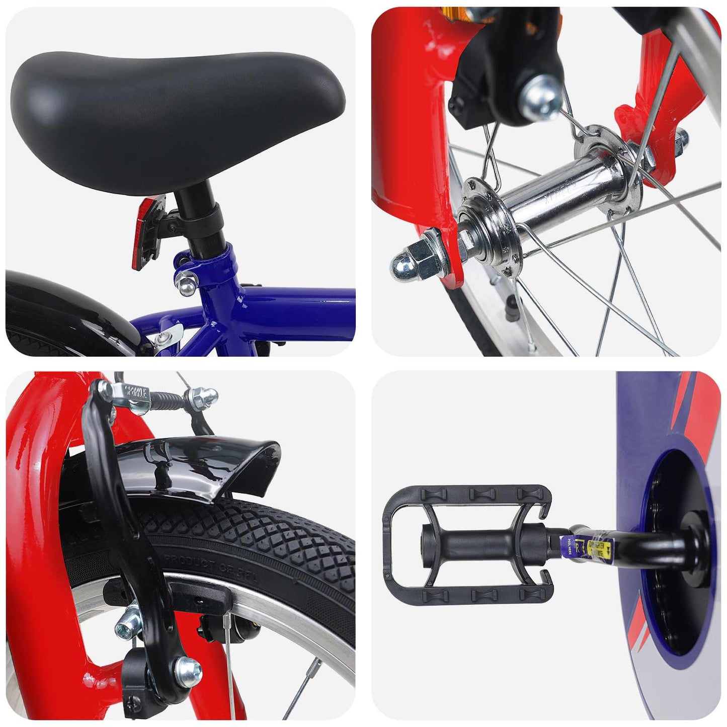 Kids Bike 12 Inches for 2-4 Years Old Dark Blue