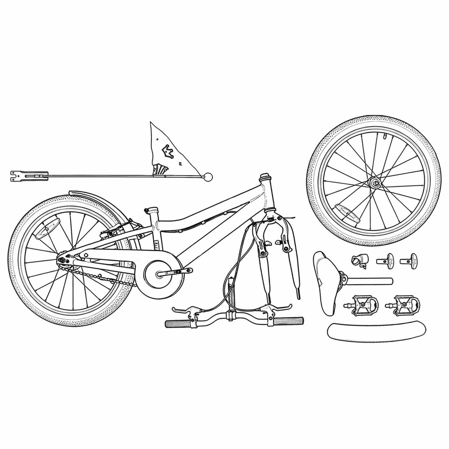 Kids Bike 18 Inches for 5-7 Years Old Dark Blue