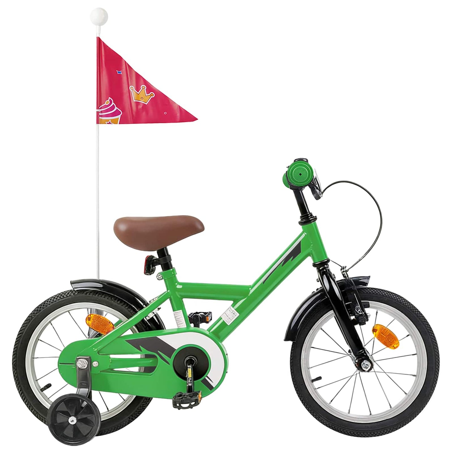 Kids Bike 12 Inches for 2-4 Years Old Green