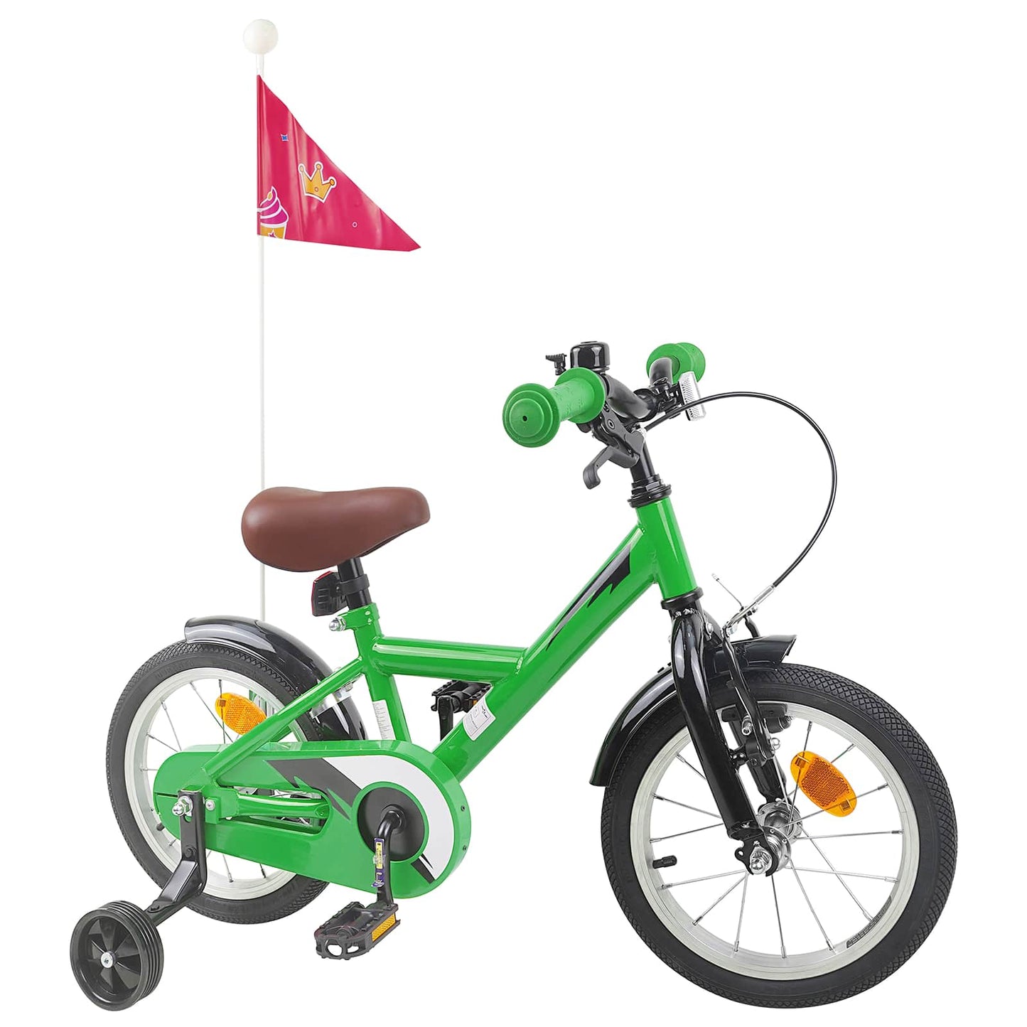 Kids Bike 14 Inches for 3-5 Years Old Green