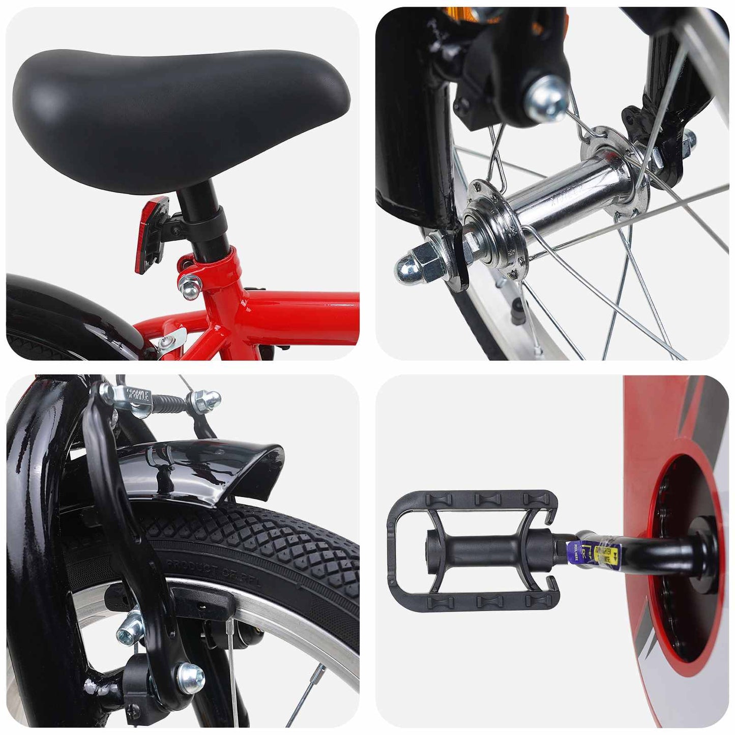 Kids Bike 14 Inches for 3-5 Years Old Red