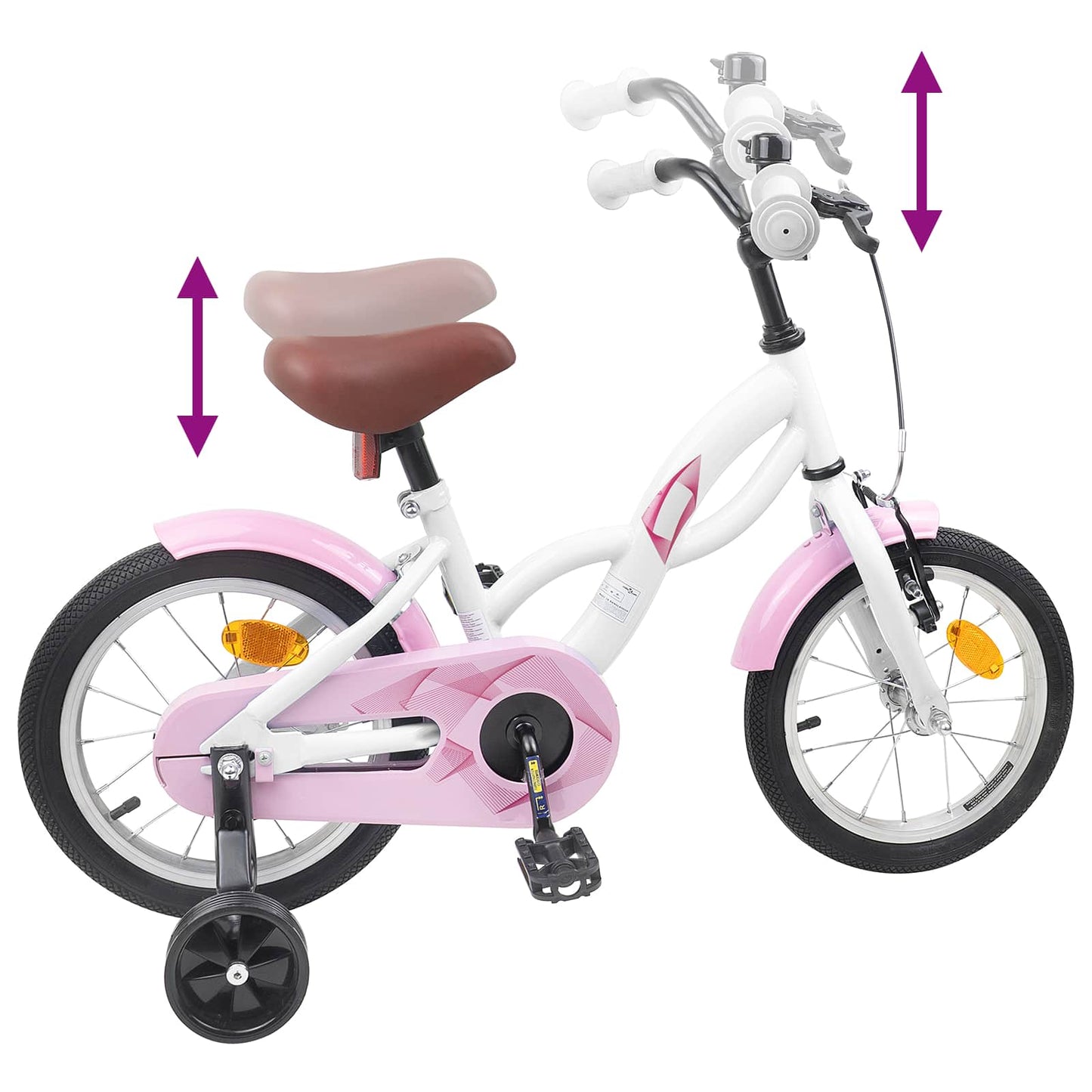 Kids Bike 14 Inches for 3-5 Years Old White
