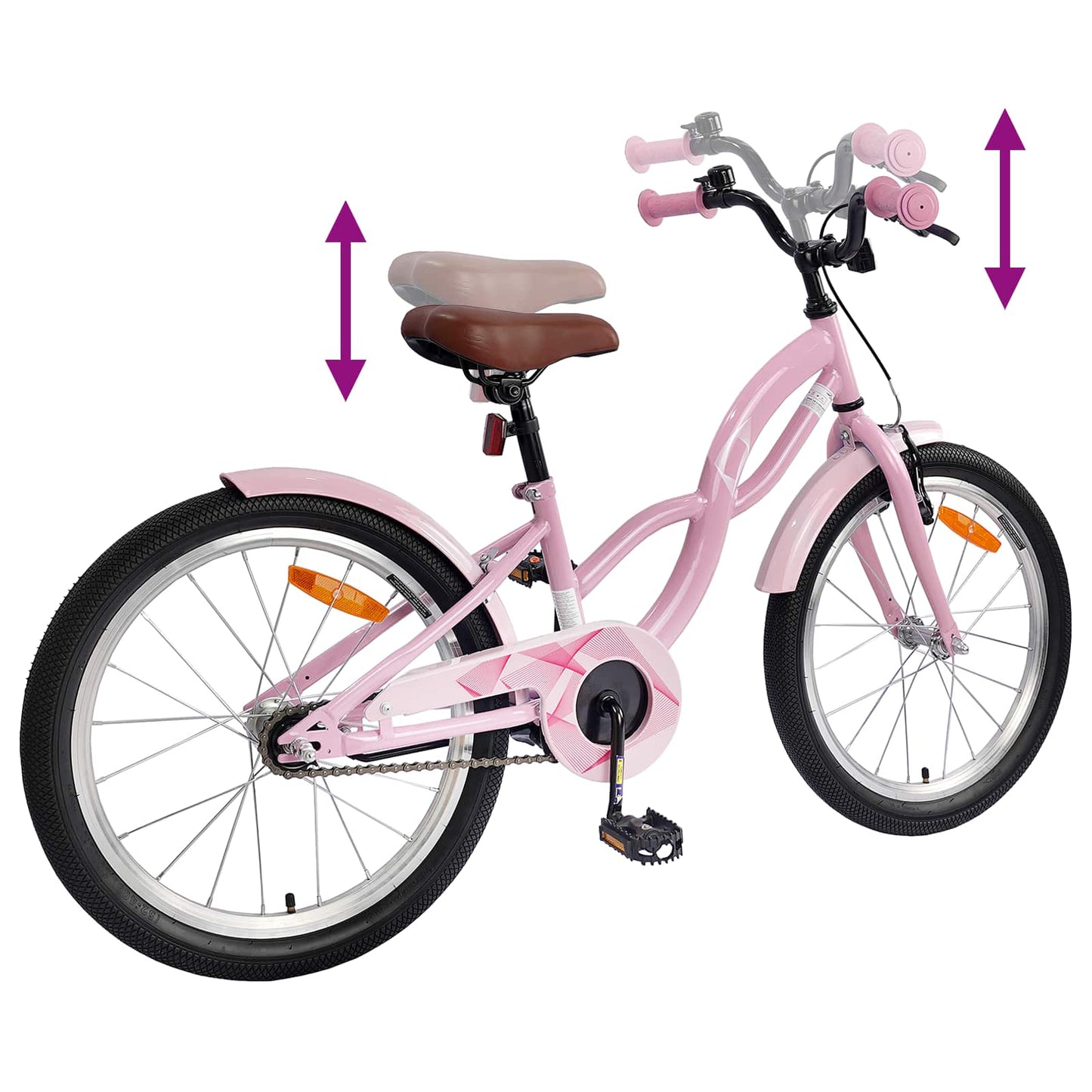 Kids Bike 18 Inches for 5-7 Years Old Light Pink