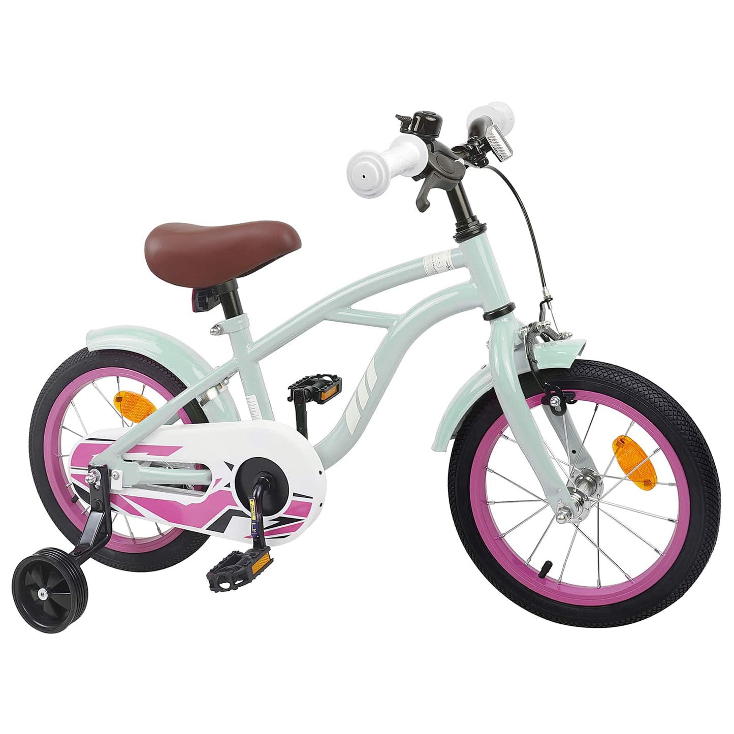 Kids Bike 14 Inches for 3-5 Years Old Light Green