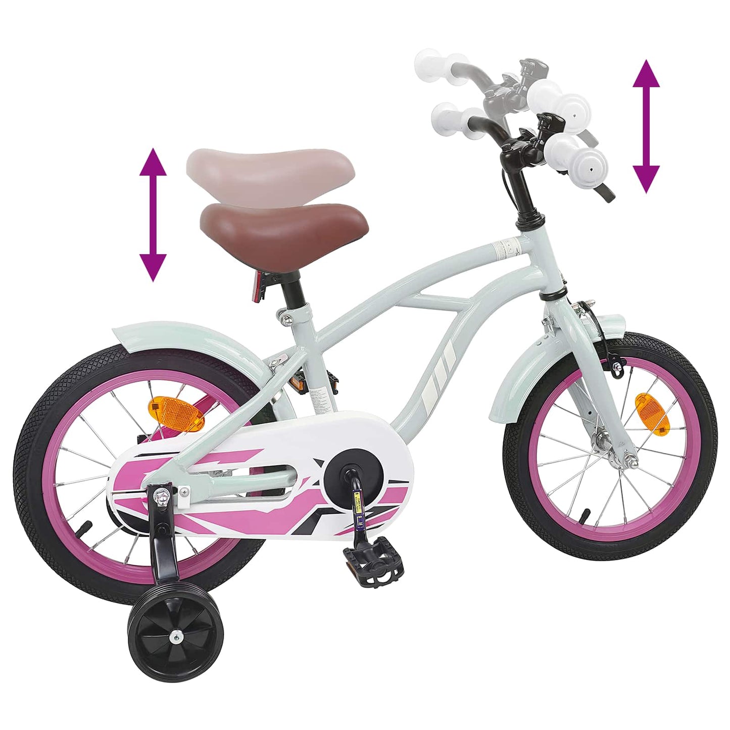 Kids Bike 16 Inches for 4-6 Years Old Light Green